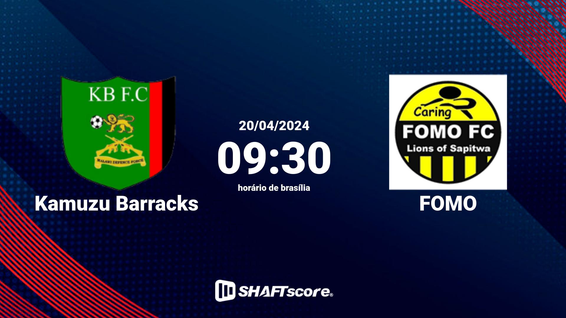 Estatísticas do jogo Kamuzu Barracks vs FOMO 20.04 09:30