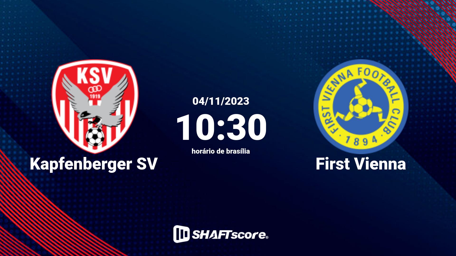 Estatísticas do jogo Kapfenberger SV vs First Vienna 04.11 10:30