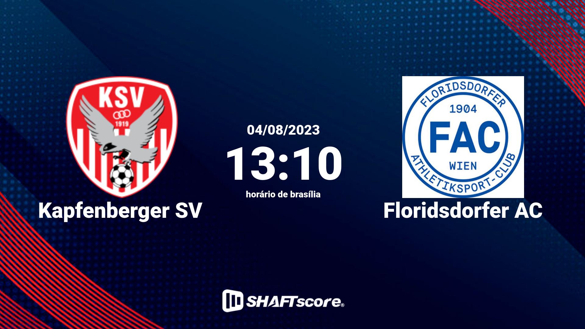 Estatísticas do jogo Kapfenberger SV vs Floridsdorfer AC 04.08 13:10