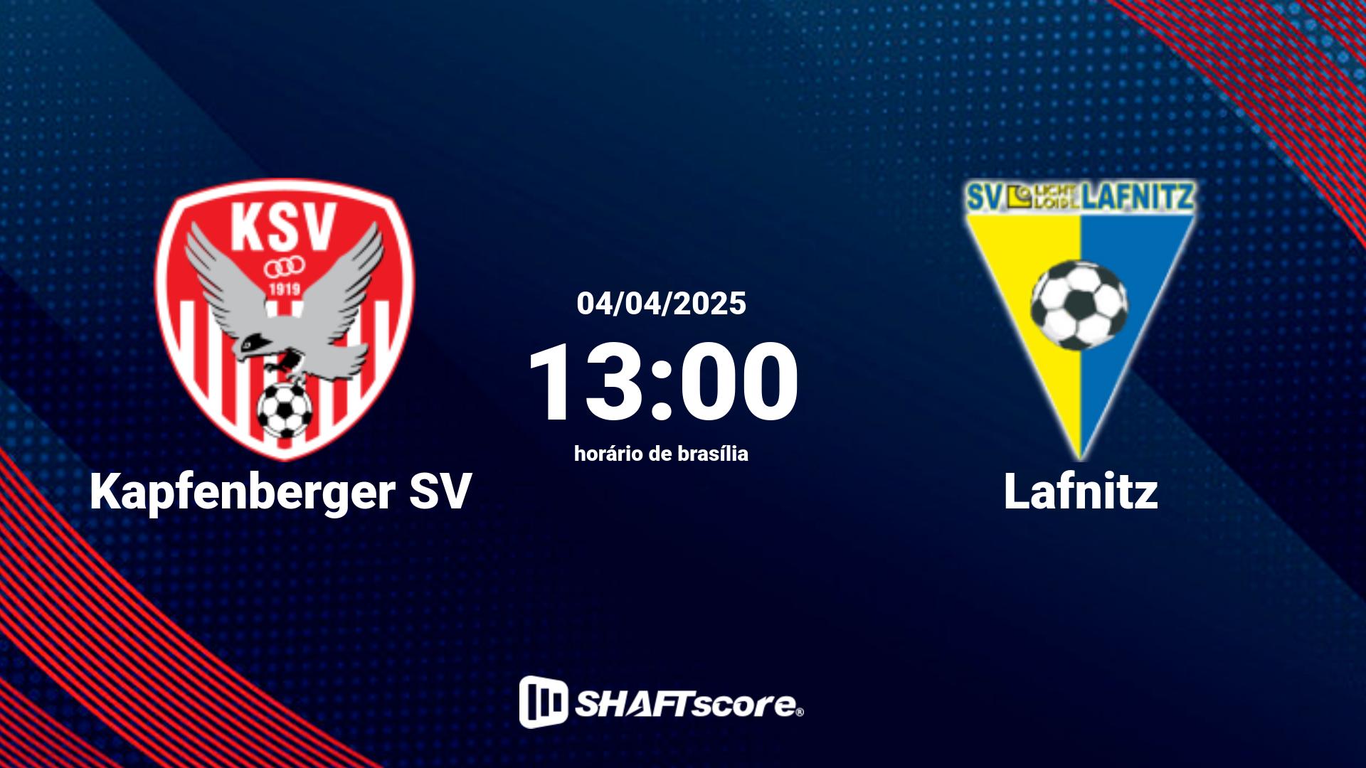 Estatísticas do jogo Kapfenberger SV vs Lafnitz 04.04 13:00