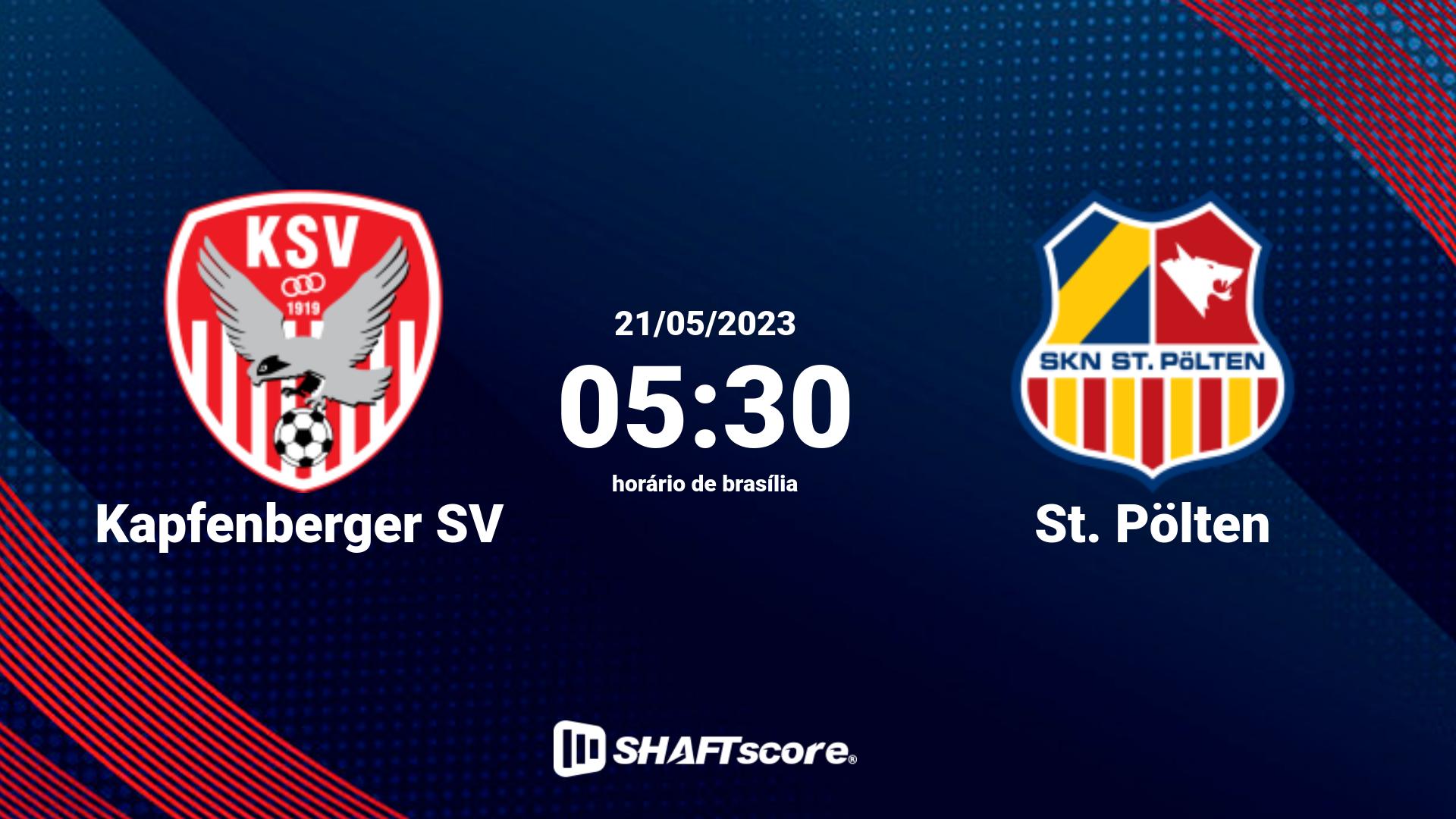 Estatísticas do jogo Kapfenberger SV vs St. Pölten 21.05 05:30