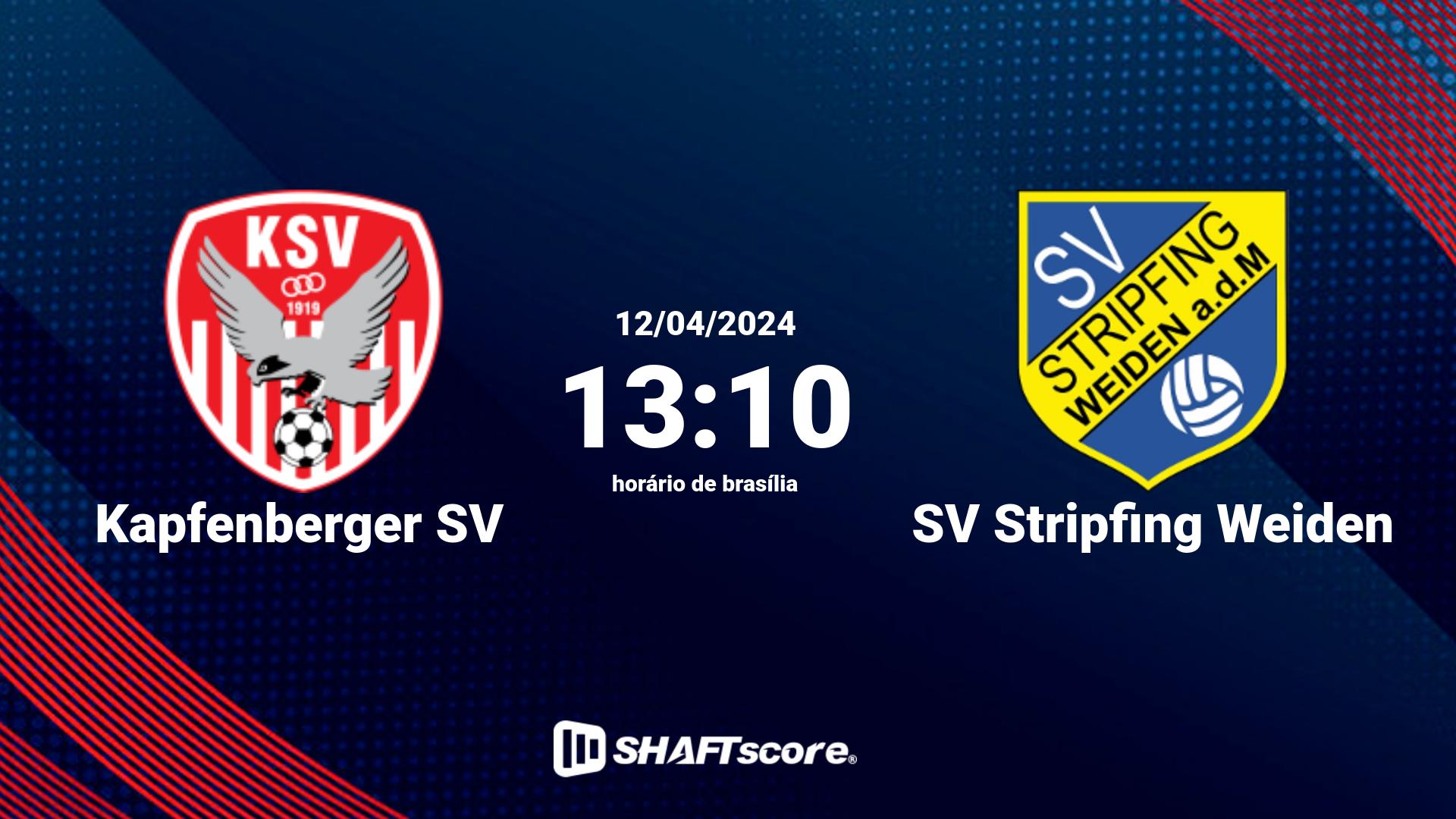 Estatísticas do jogo Kapfenberger SV vs SV Stripfing Weiden 12.04 13:10