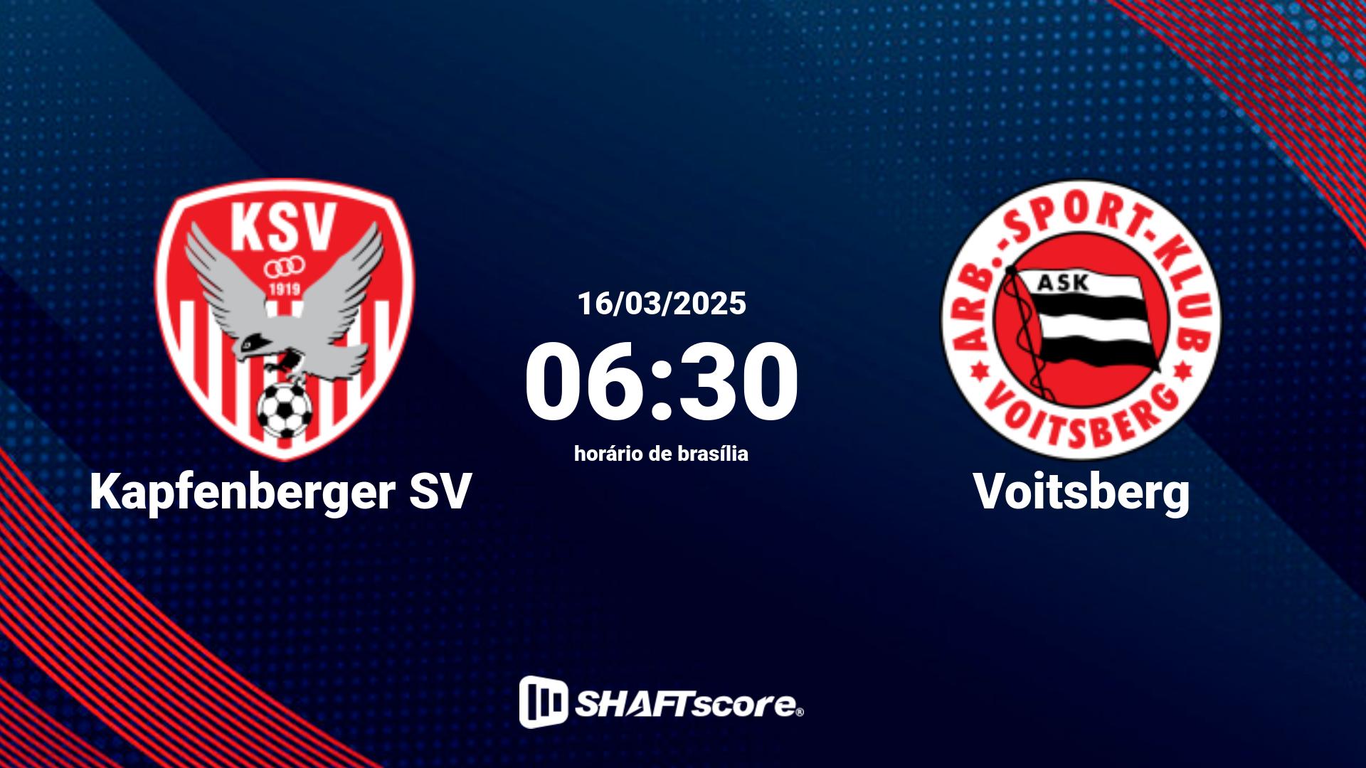 Estatísticas do jogo Kapfenberger SV vs Voitsberg 16.03 06:30