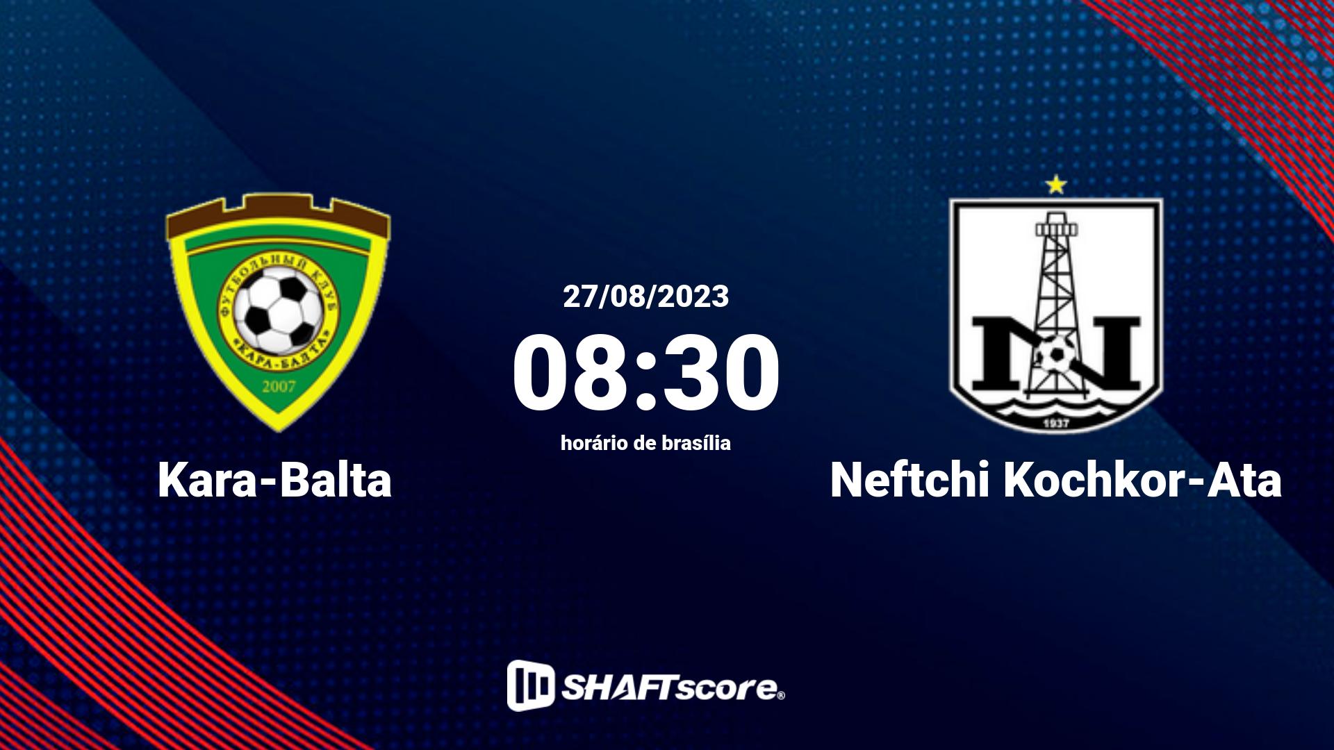 Estatísticas do jogo Kara-Balta vs Neftchi Kochkor-Ata 27.08 08:30