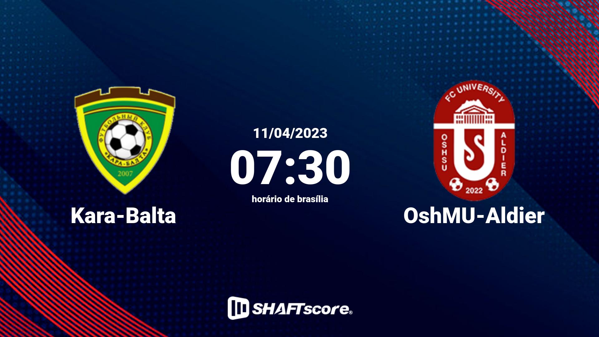 Estatísticas do jogo Kara-Balta vs OshMU-Aldier 11.04 07:30