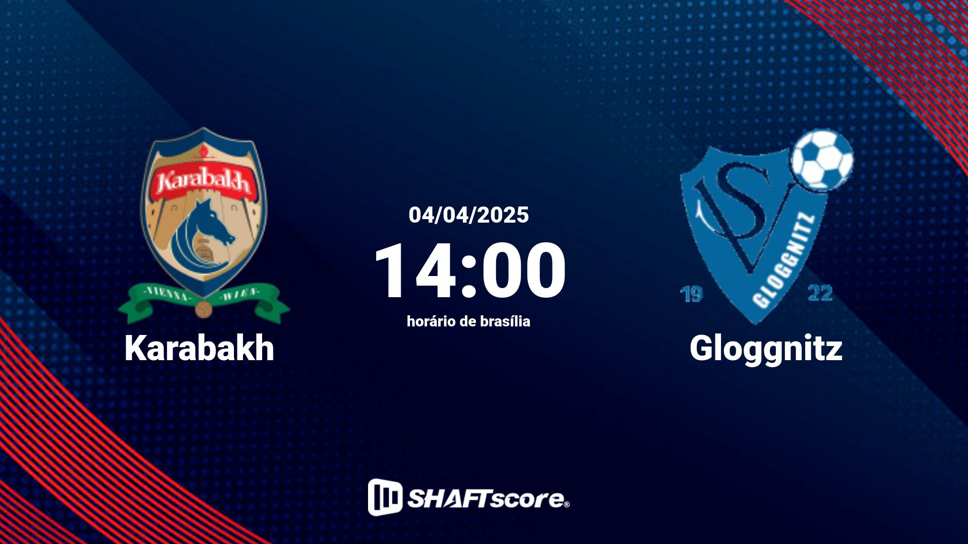 Estatísticas do jogo Karabakh vs Gloggnitz 04.04 14:00