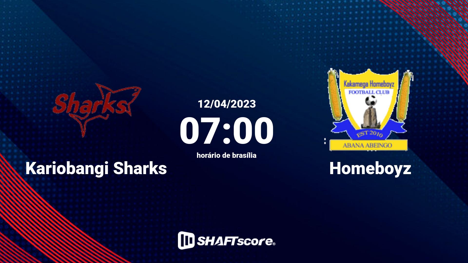 Estatísticas do jogo Kariobangi Sharks vs Homeboyz 12.04 07:00