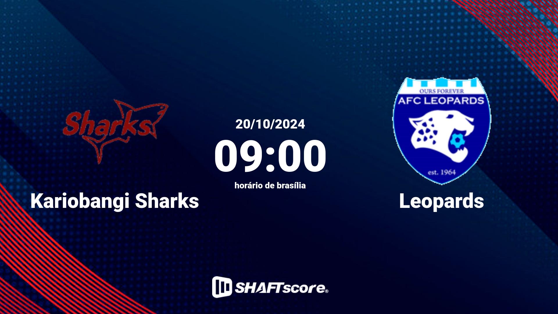 Estatísticas do jogo Kariobangi Sharks vs Leopards 20.10 09:00