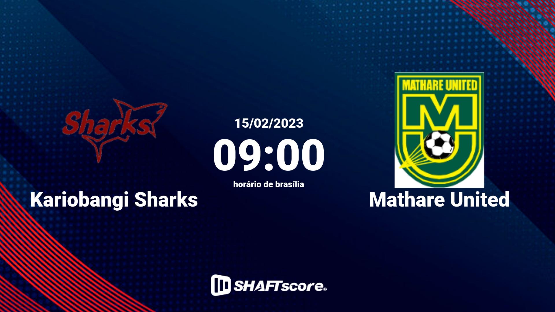 Estatísticas do jogo Kariobangi Sharks vs Mathare United 15.02 09:00