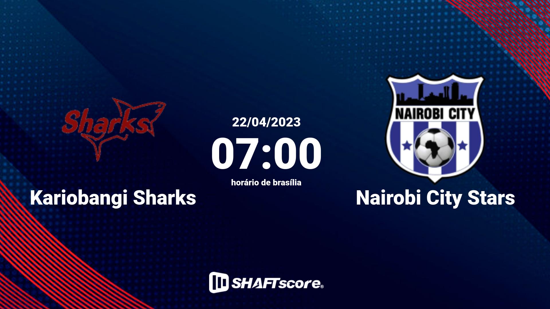 Estatísticas do jogo Kariobangi Sharks vs Nairobi City Stars 22.04 07:00