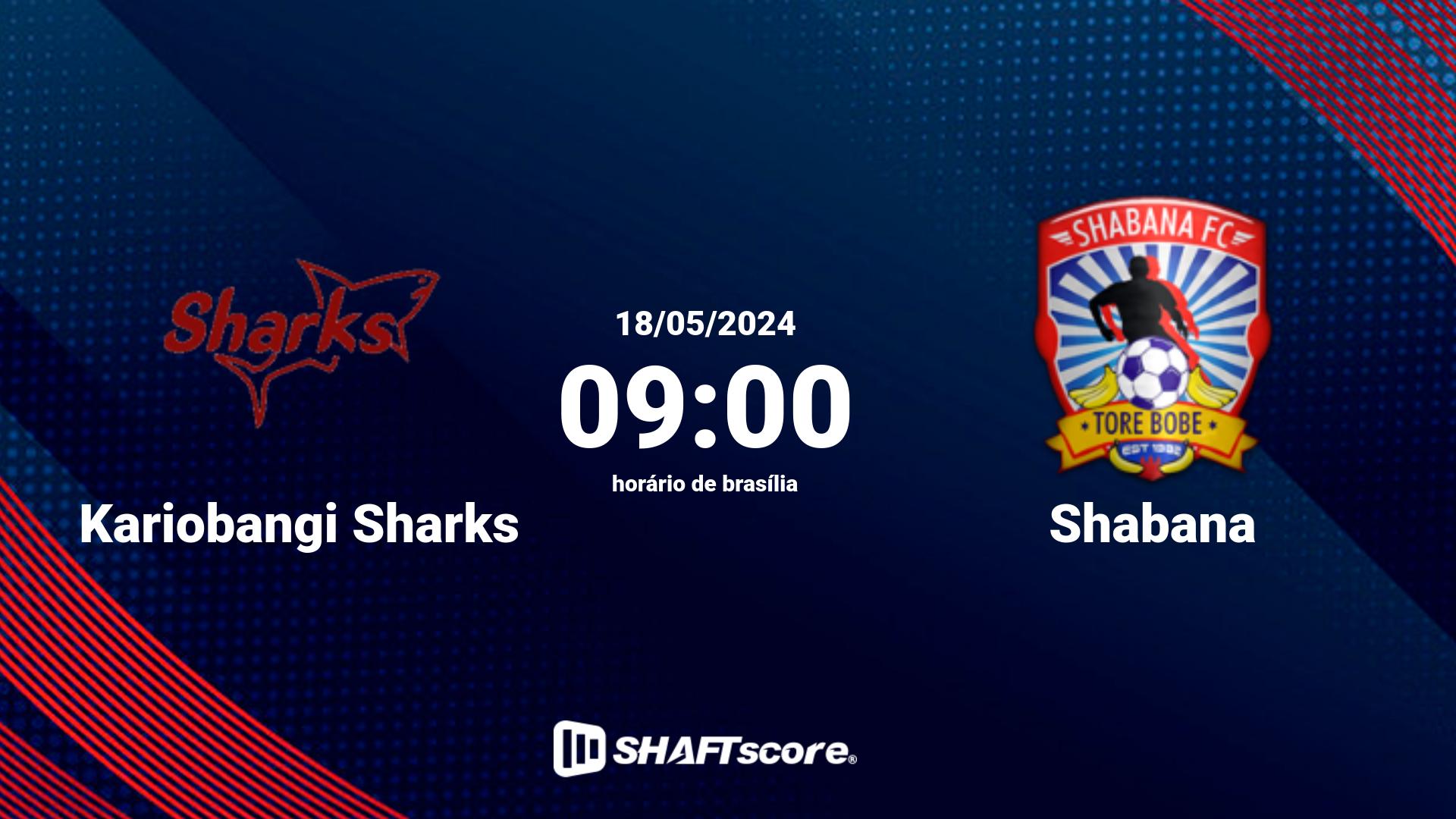 Estatísticas do jogo Kariobangi Sharks vs Shabana 18.05 09:00