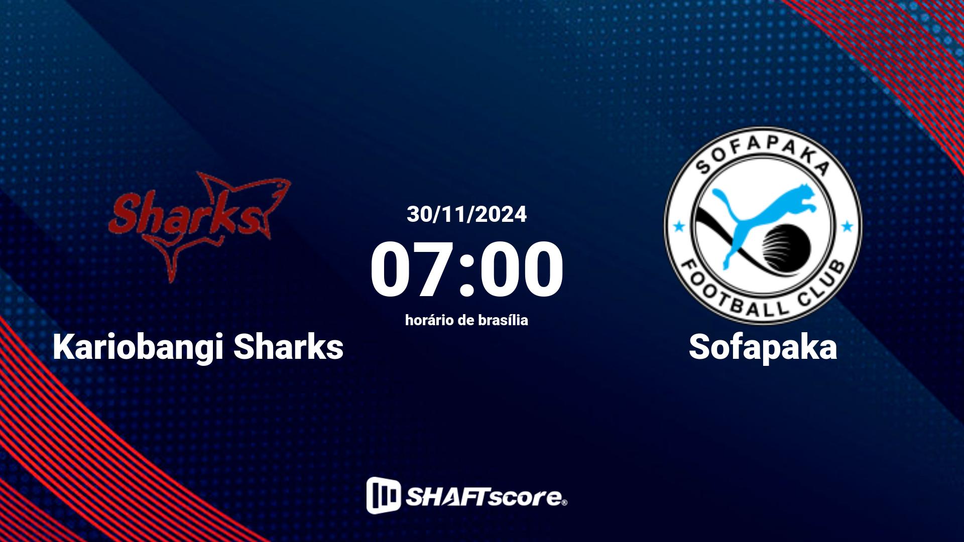 Estatísticas do jogo Kariobangi Sharks vs Sofapaka 30.11 07:00