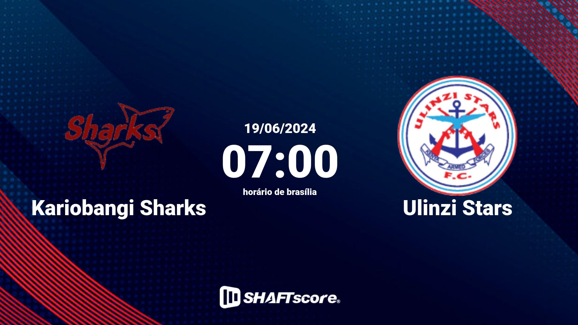 Estatísticas do jogo Kariobangi Sharks vs Ulinzi Stars 19.06 07:00