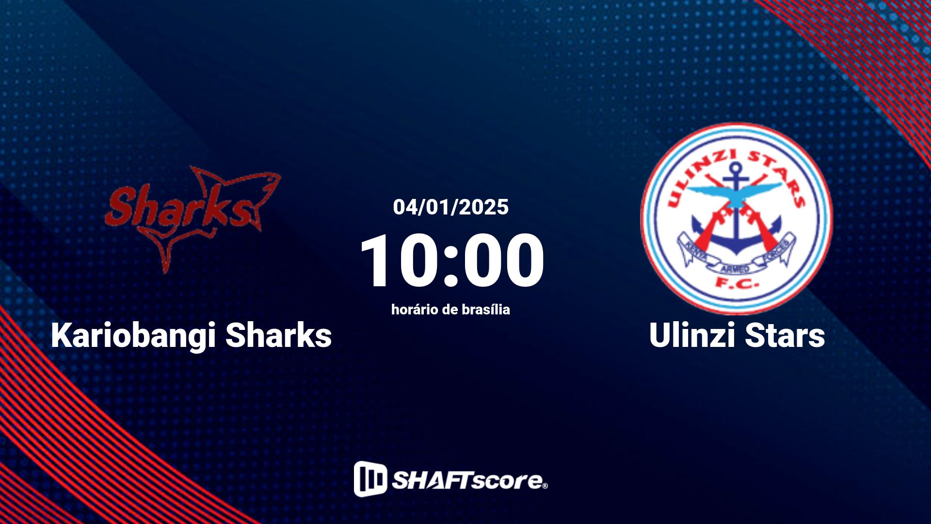 Estatísticas do jogo Kariobangi Sharks vs Ulinzi Stars 04.01 10:00