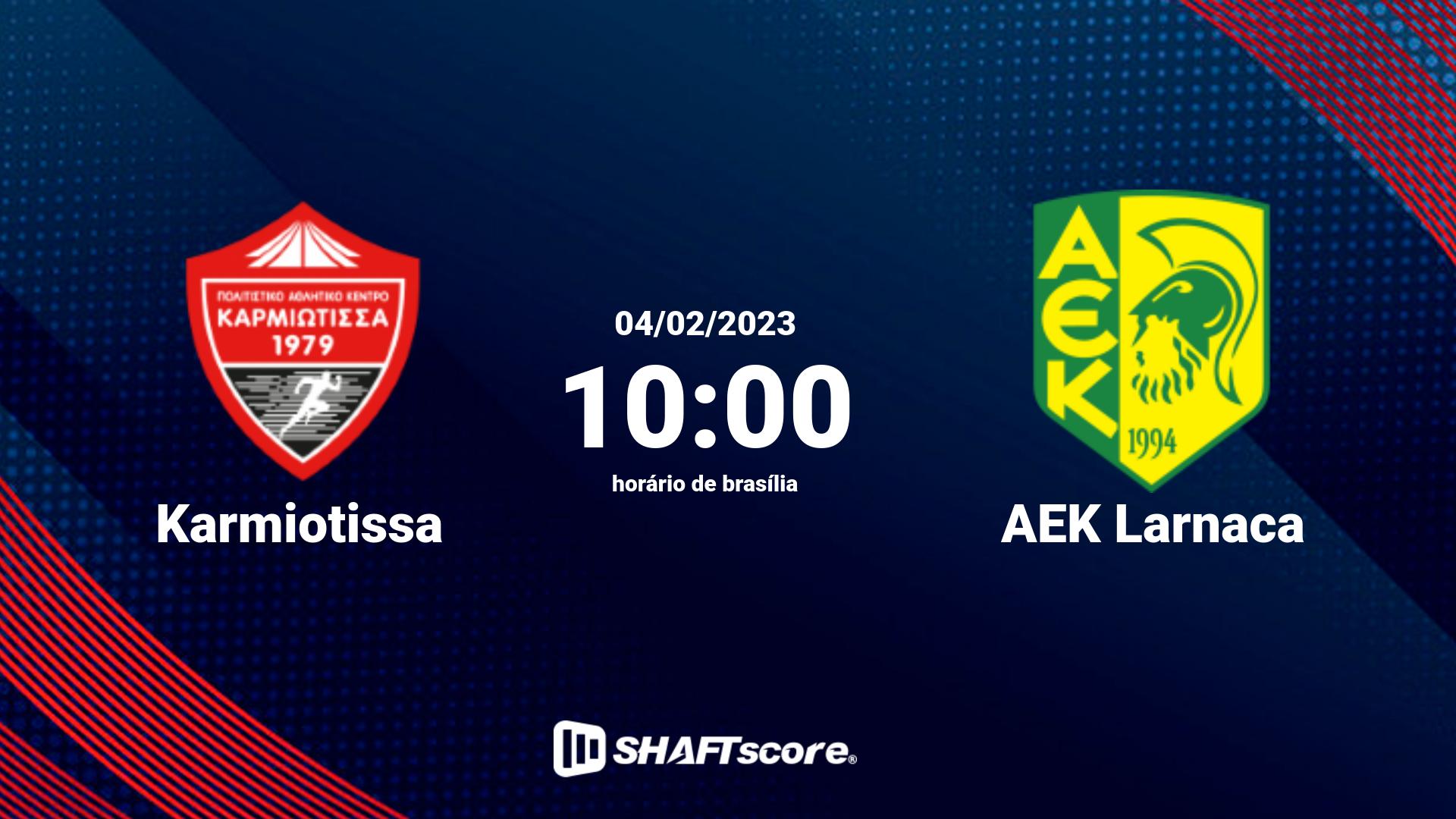 Estatísticas do jogo Karmiotissa vs AEK Larnaca 04.02 10:00