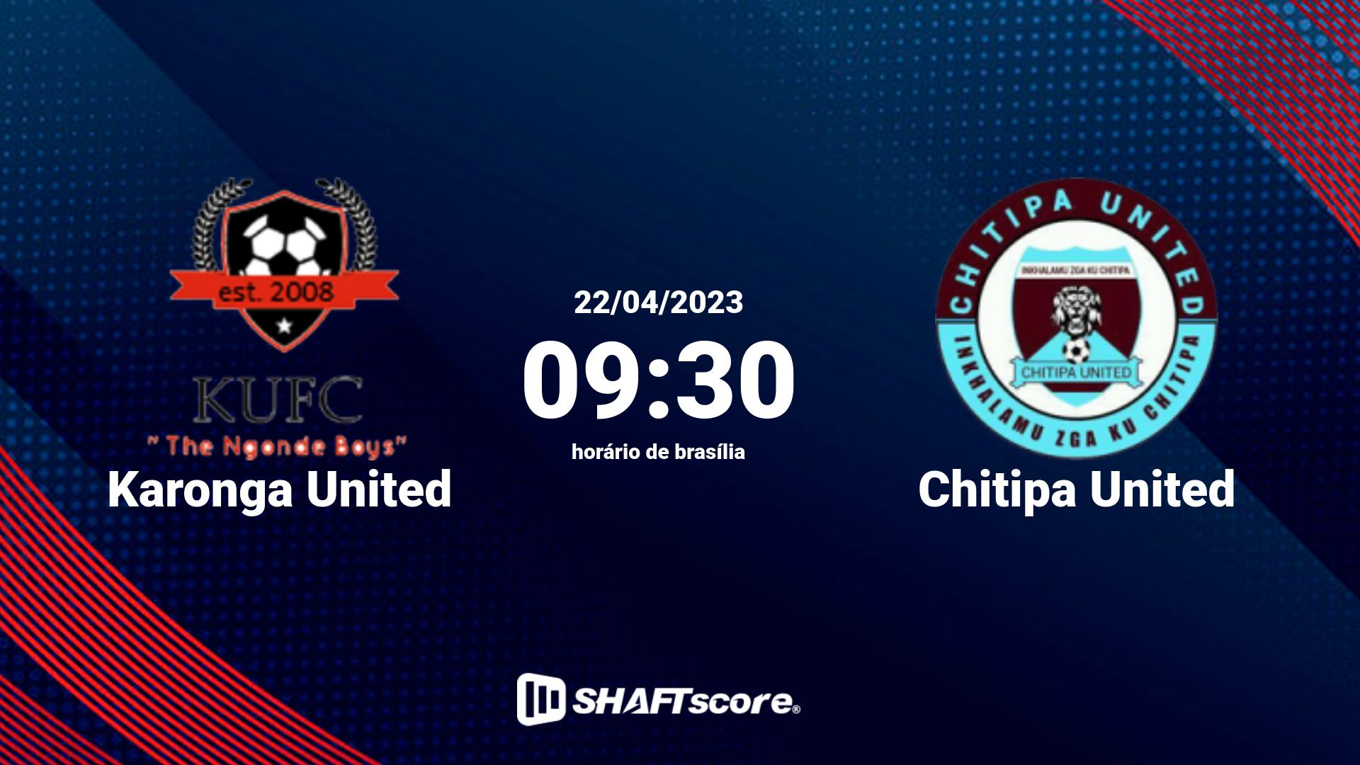 Estatísticas do jogo Karonga United vs Chitipa United 22.04 09:30