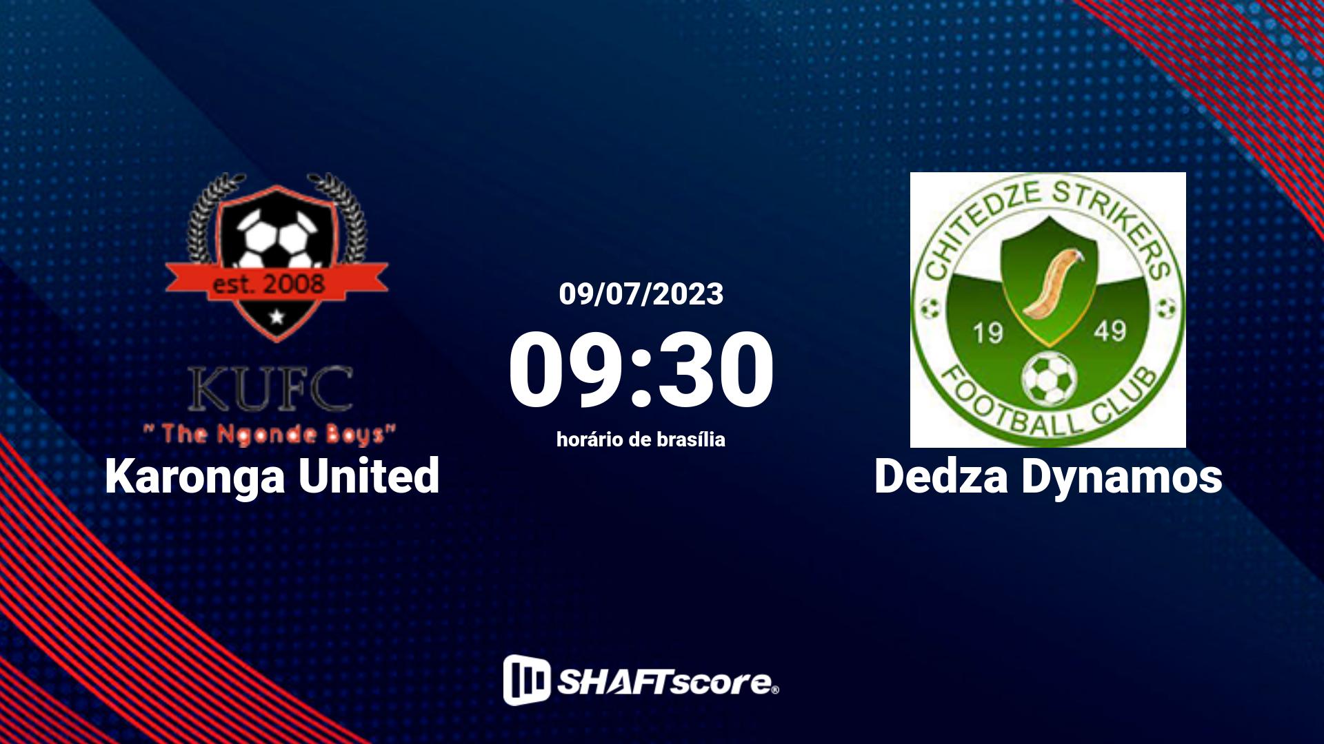 Estatísticas do jogo Karonga United vs Dedza Dynamos 09.07 09:30
