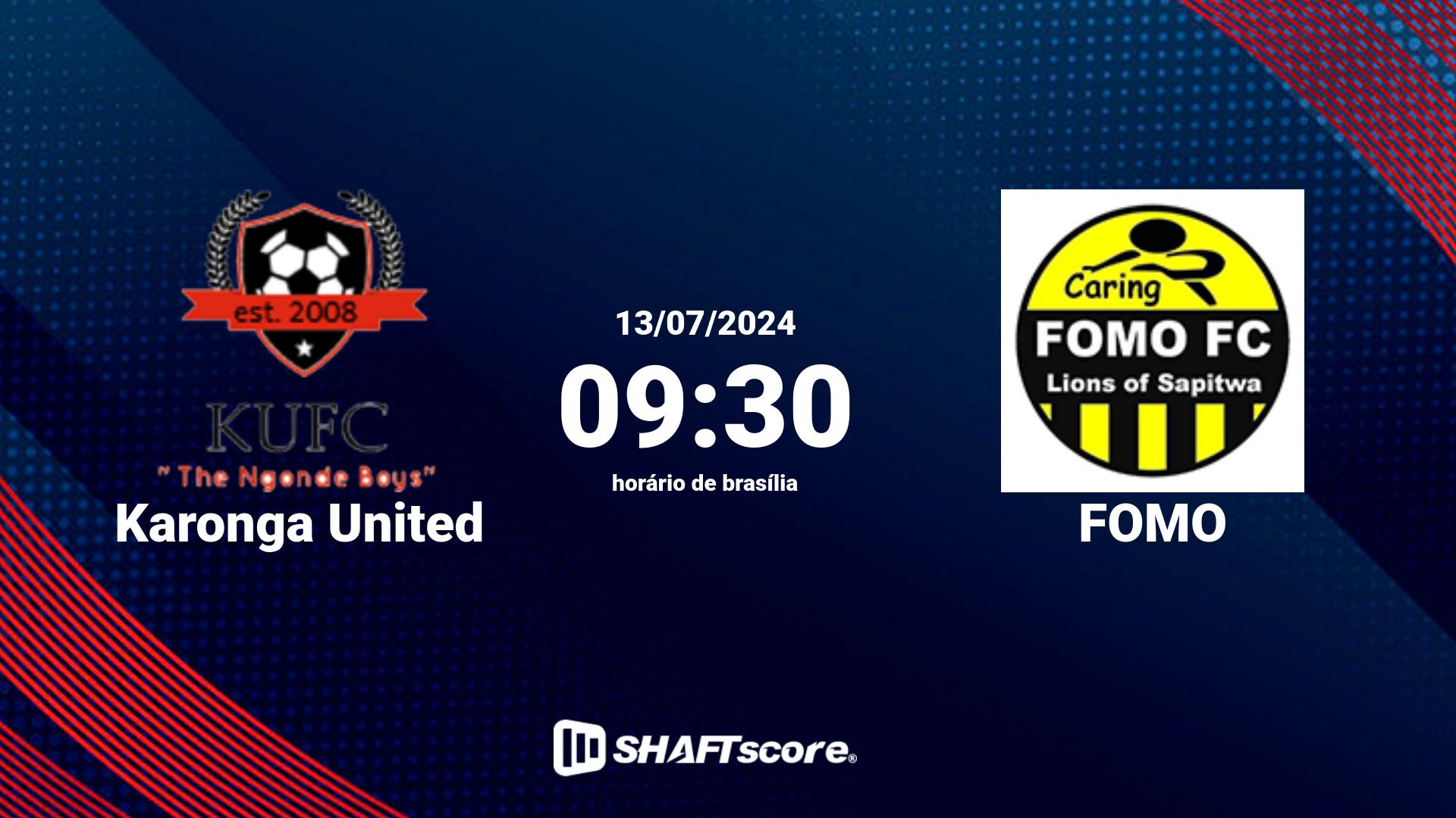 Estatísticas do jogo Karonga United vs FOMO 13.07 09:30