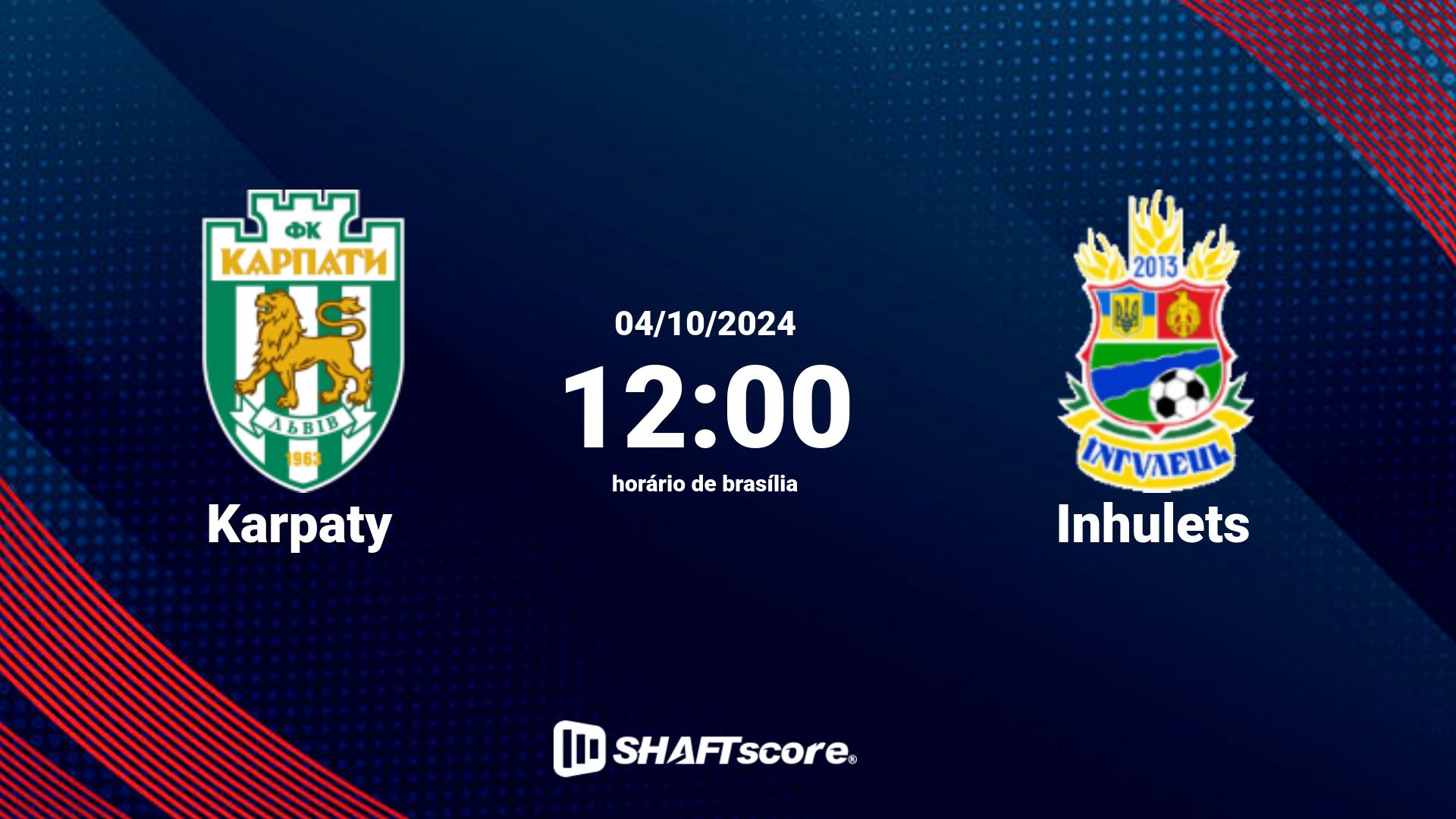 Estatísticas do jogo Karpaty vs Inhulets 04.10 12:00