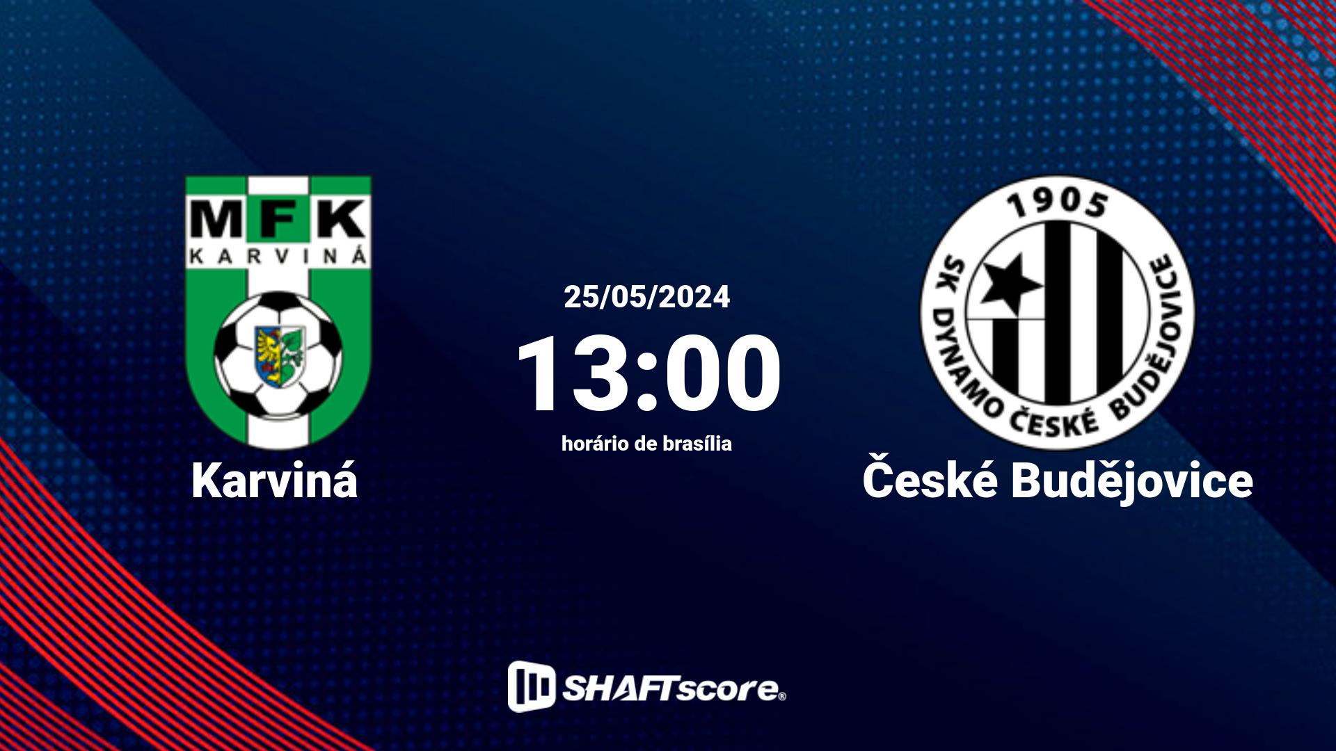 Estatísticas do jogo Karviná vs České Budějovice 25.05 13:00