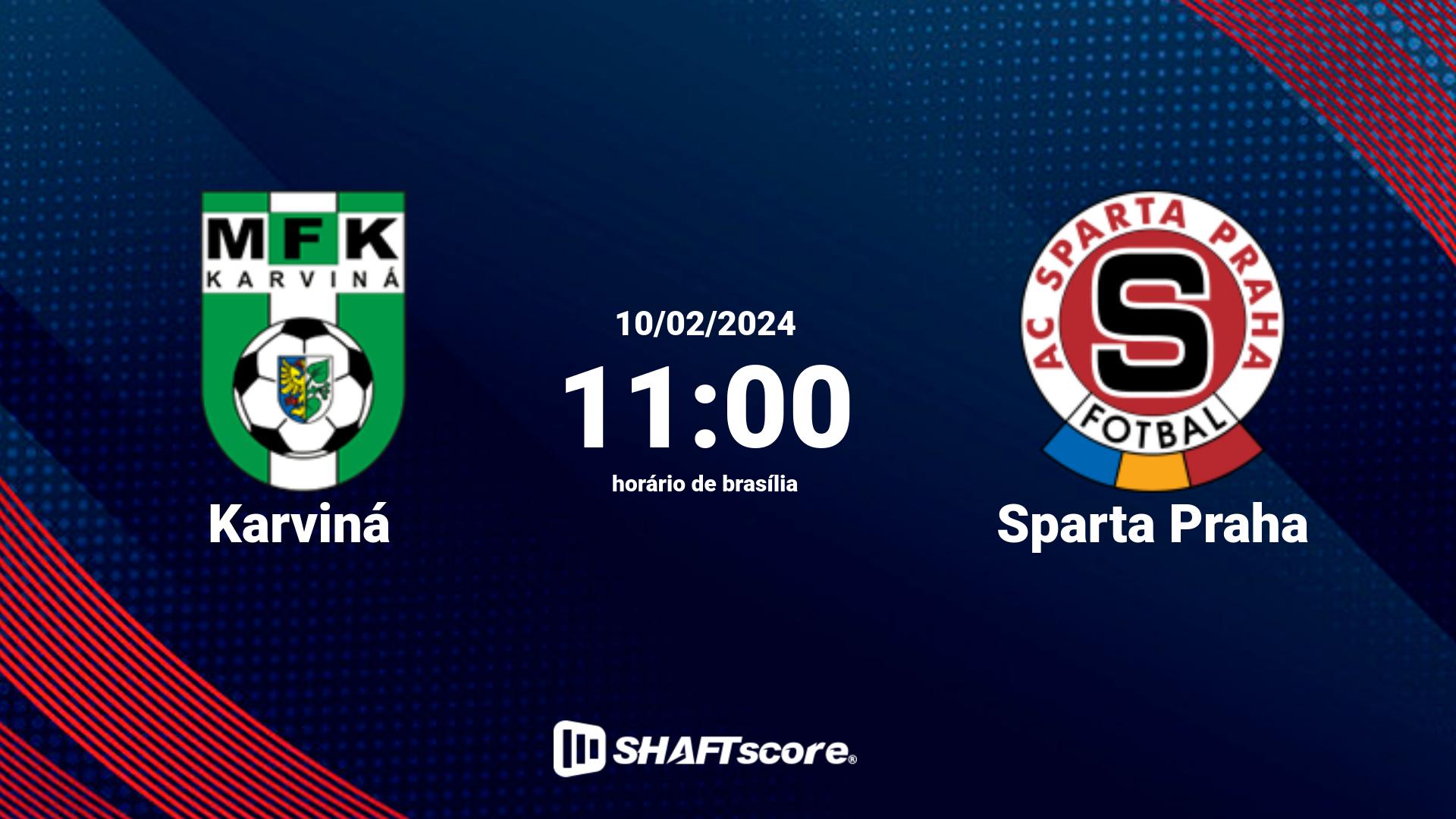 Estatísticas do jogo Karviná vs Sparta Praha 10.02 11:00