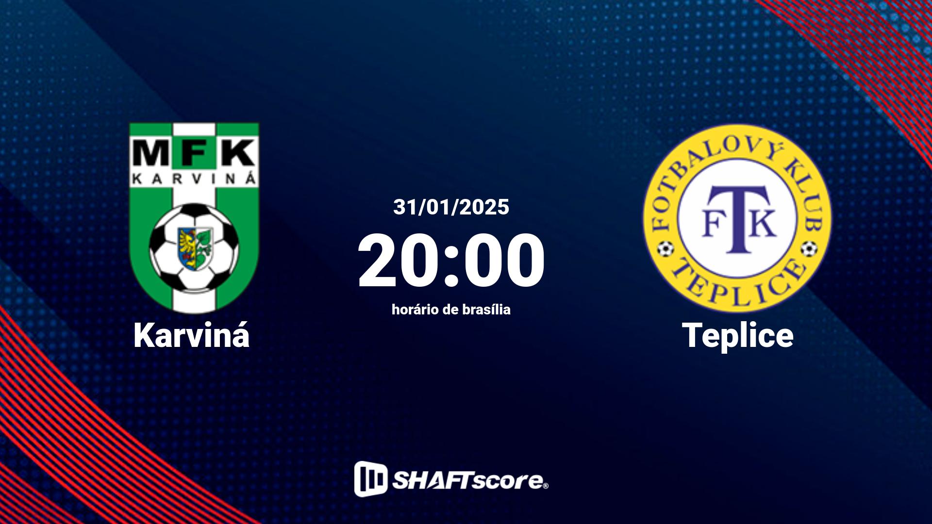 Estatísticas do jogo Karviná vs Teplice 31.01 20:00