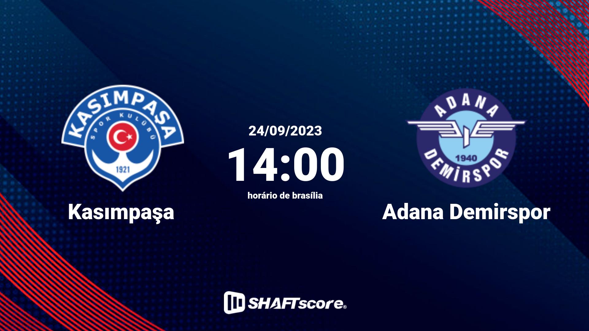 Estatísticas do jogo Kasımpaşa vs Adana Demirspor 24.09 14:00