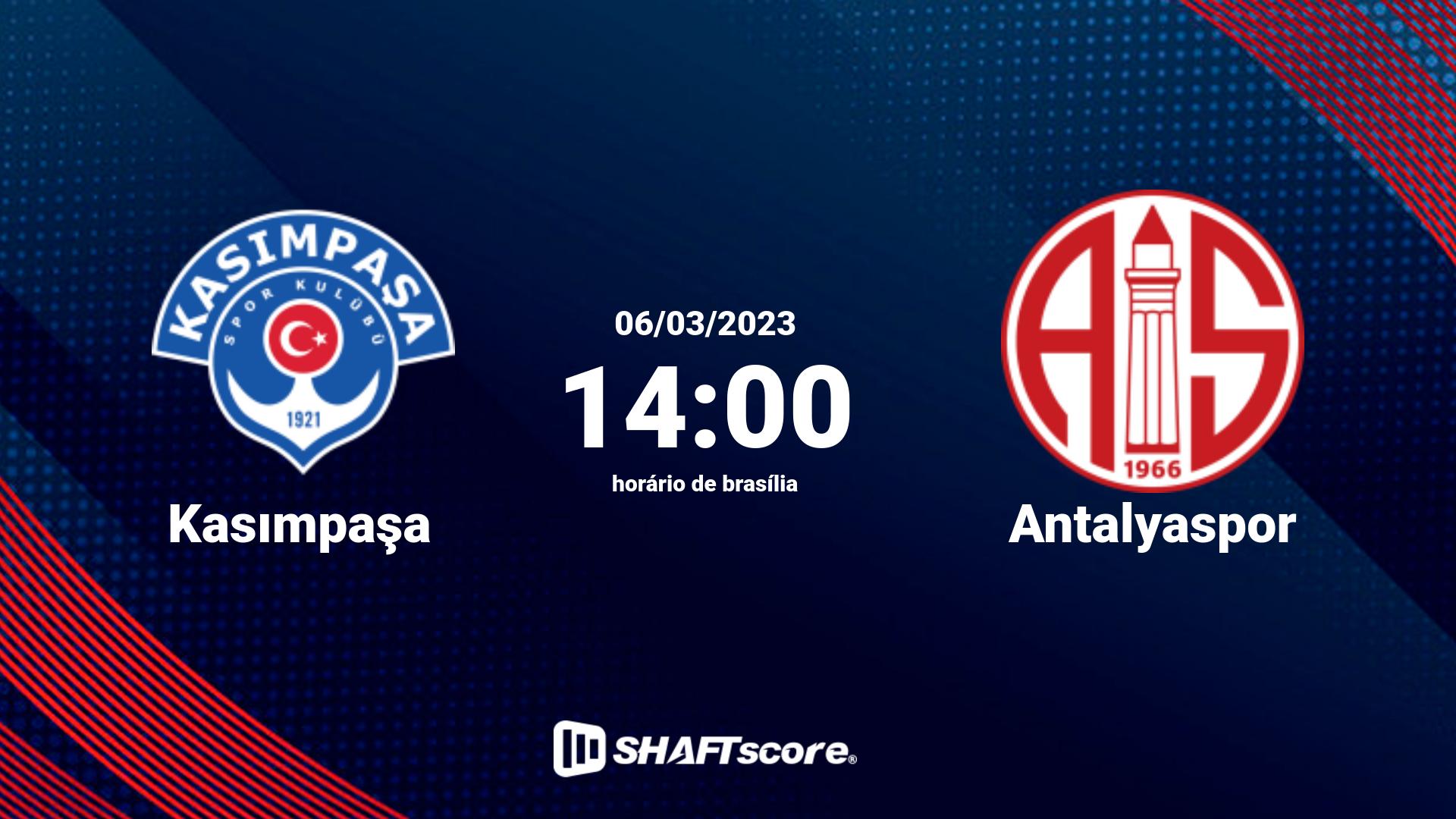 Estatísticas do jogo Kasımpaşa vs Antalyaspor 06.03 14:00