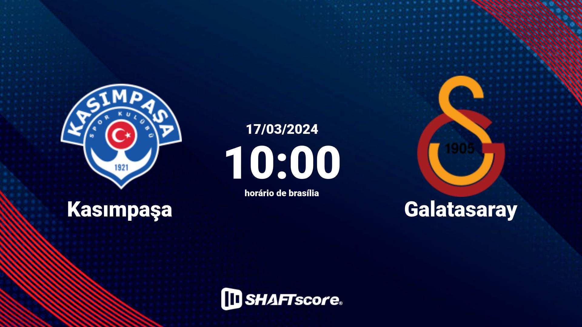 Estatísticas do jogo Kasımpaşa vs Galatasaray 17.03 10:00