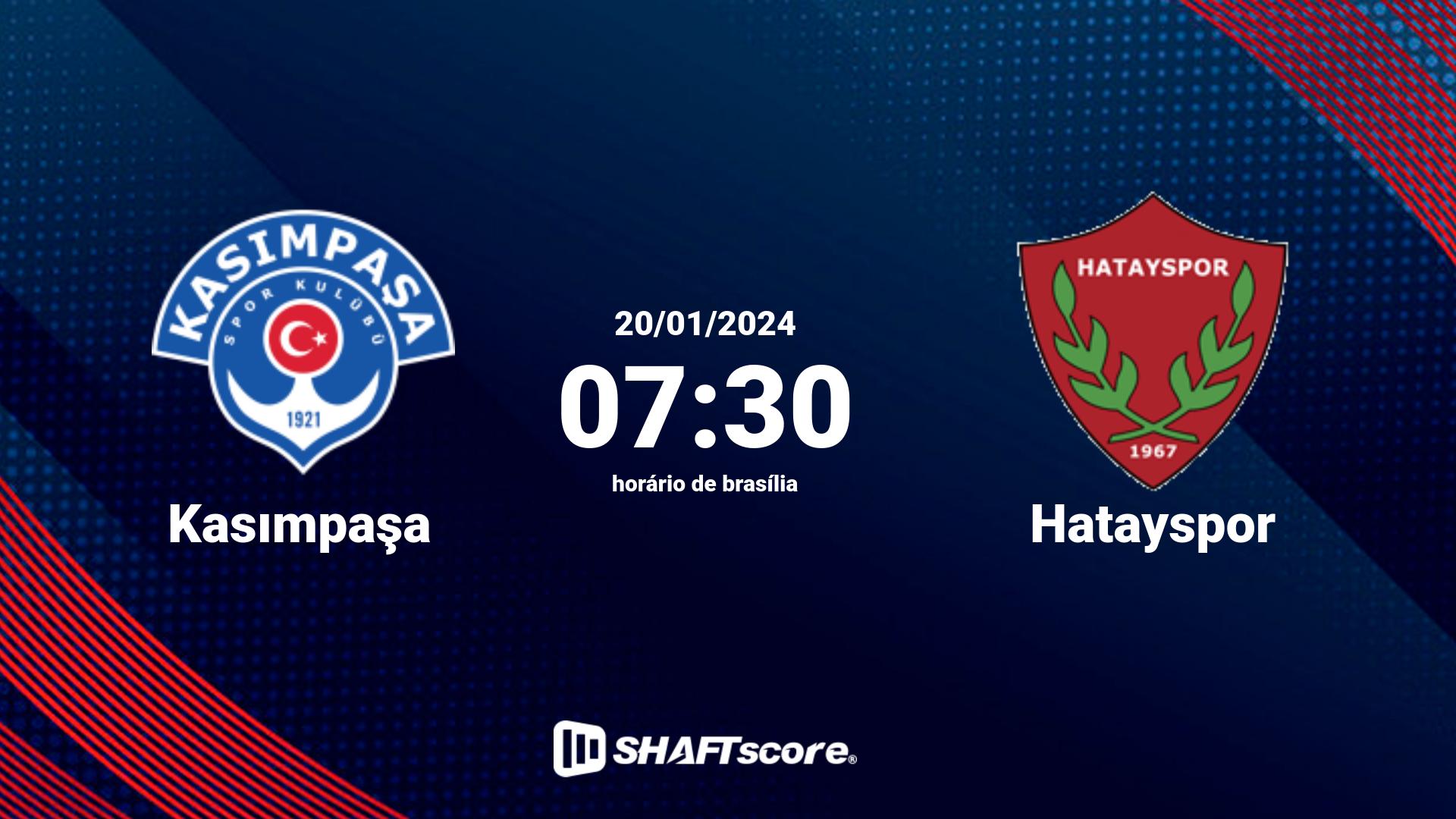 Estatísticas do jogo Kasımpaşa vs Hatayspor 20.01 07:30