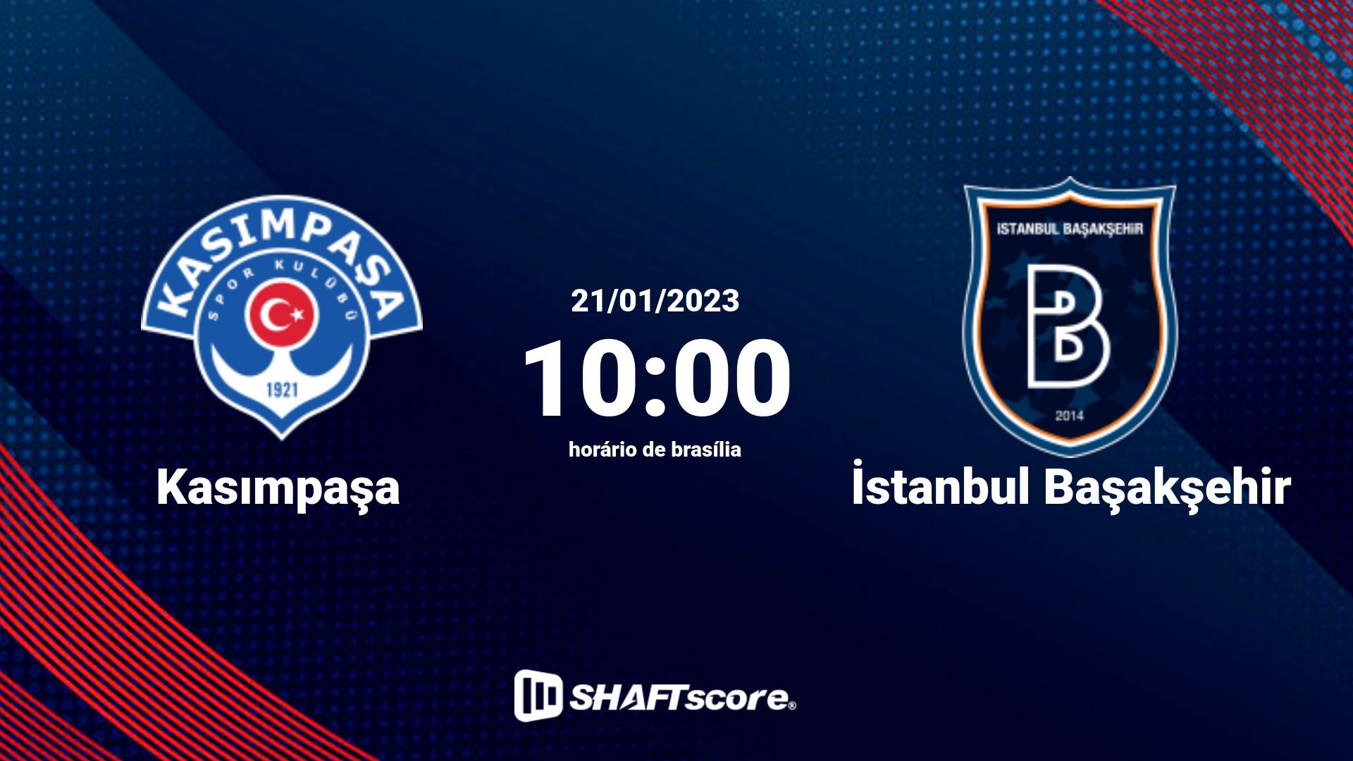 Estatísticas do jogo Kasımpaşa vs İstanbul Başakşehir 21.01 10:00