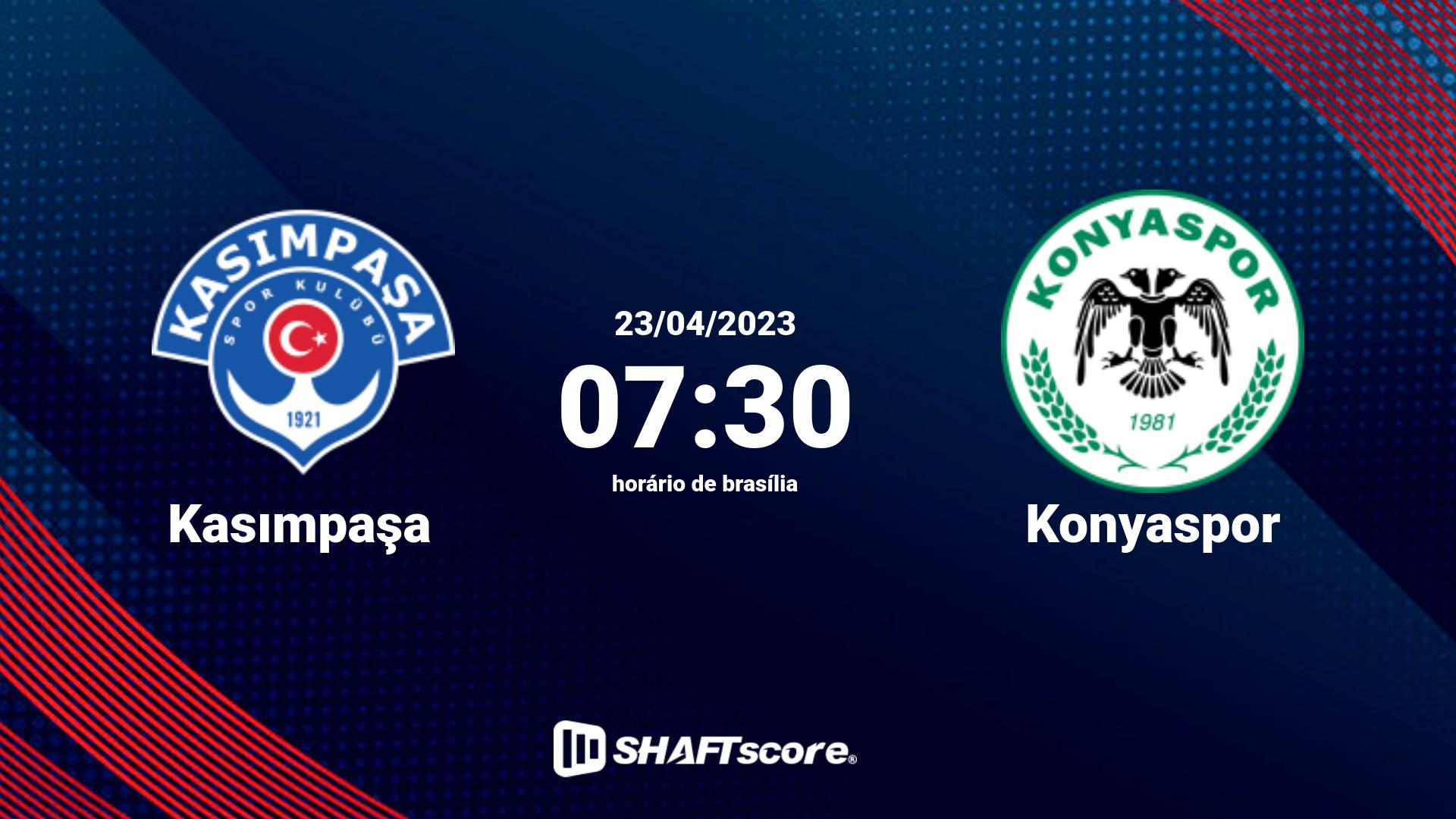 Estatísticas do jogo Kasımpaşa vs Konyaspor 23.04 07:30