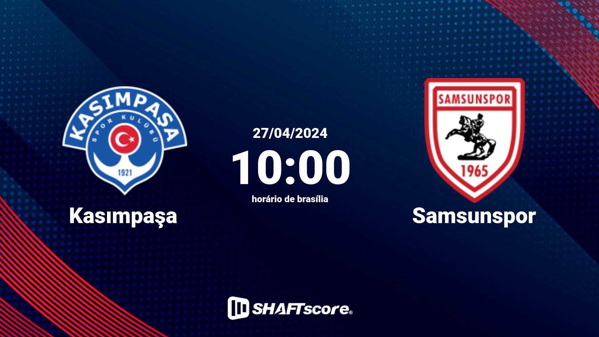Estatísticas do jogo Kasımpaşa vs Samsunspor 27.04 10:00