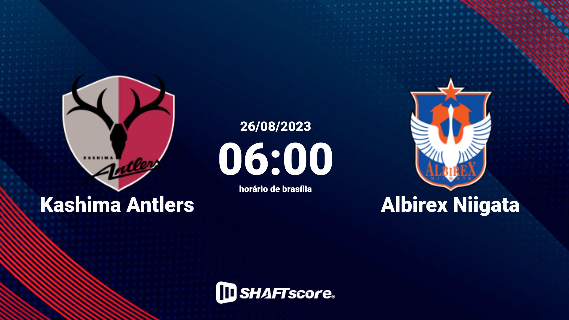 Estatísticas do jogo Kashima Antlers vs Albirex Niigata 26.08 06:00