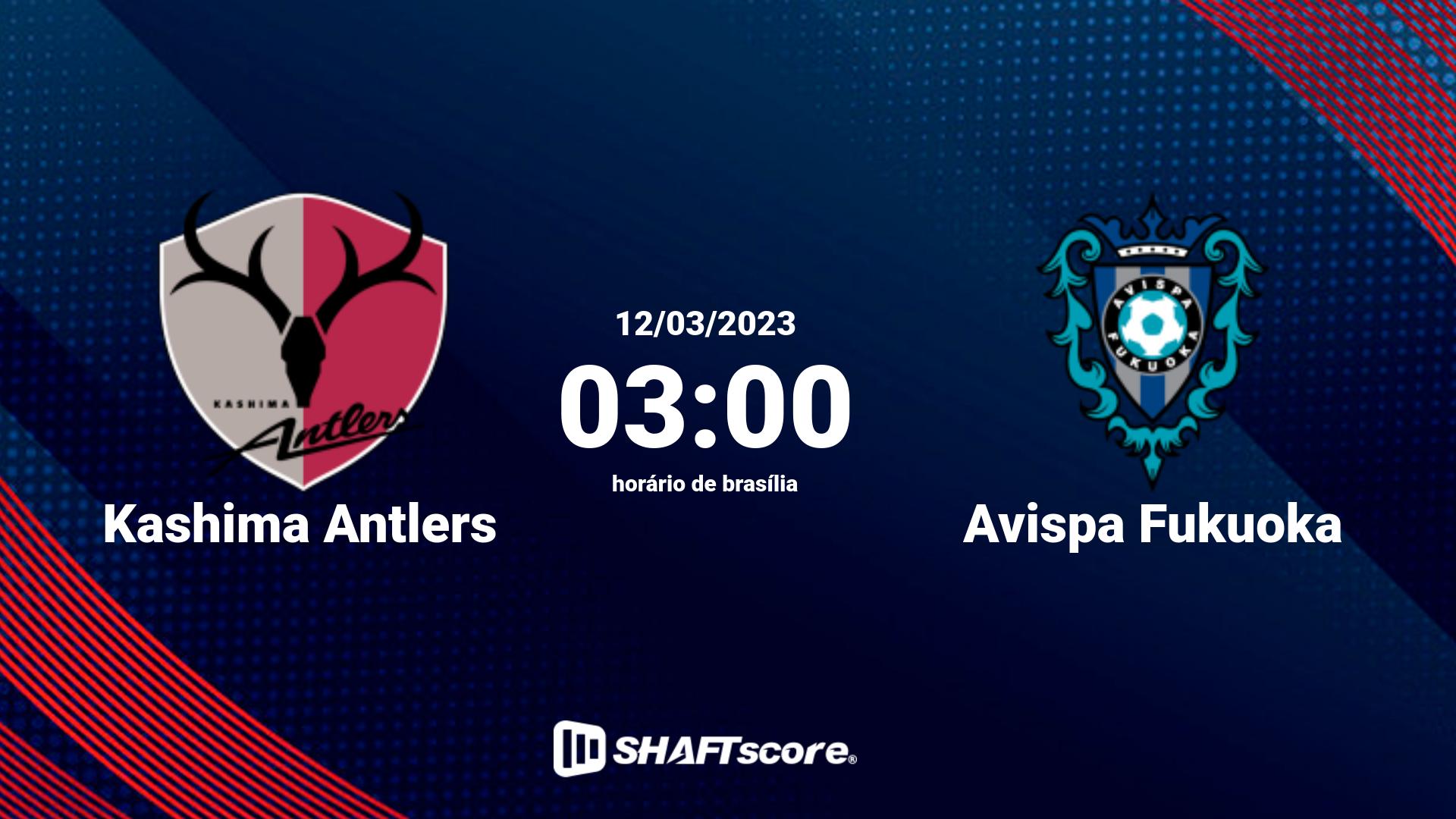 Estatísticas do jogo Kashima Antlers vs Avispa Fukuoka 12.03 03:00