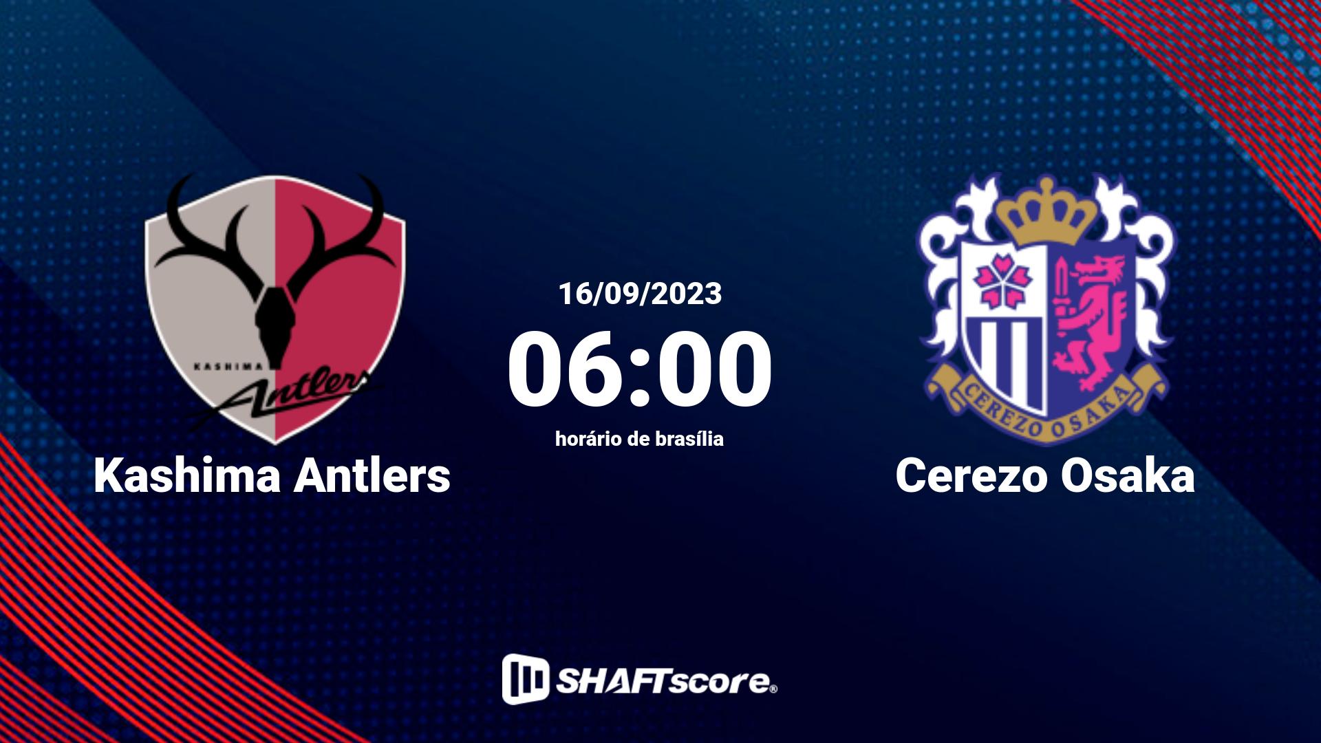 Estatísticas do jogo Kashima Antlers vs Cerezo Osaka 16.09 06:00