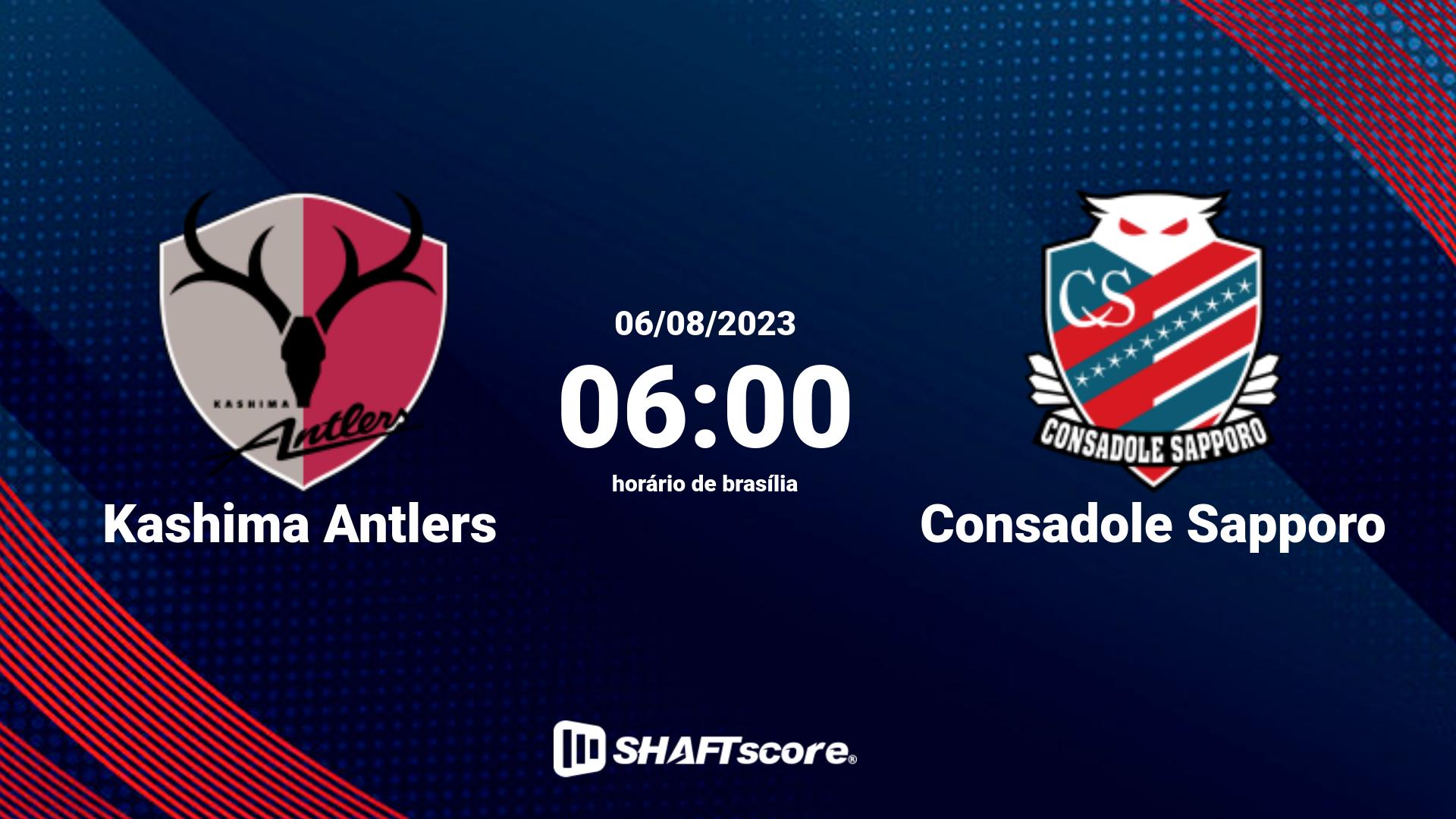 Estatísticas do jogo Kashima Antlers vs Consadole Sapporo 06.08 06:00