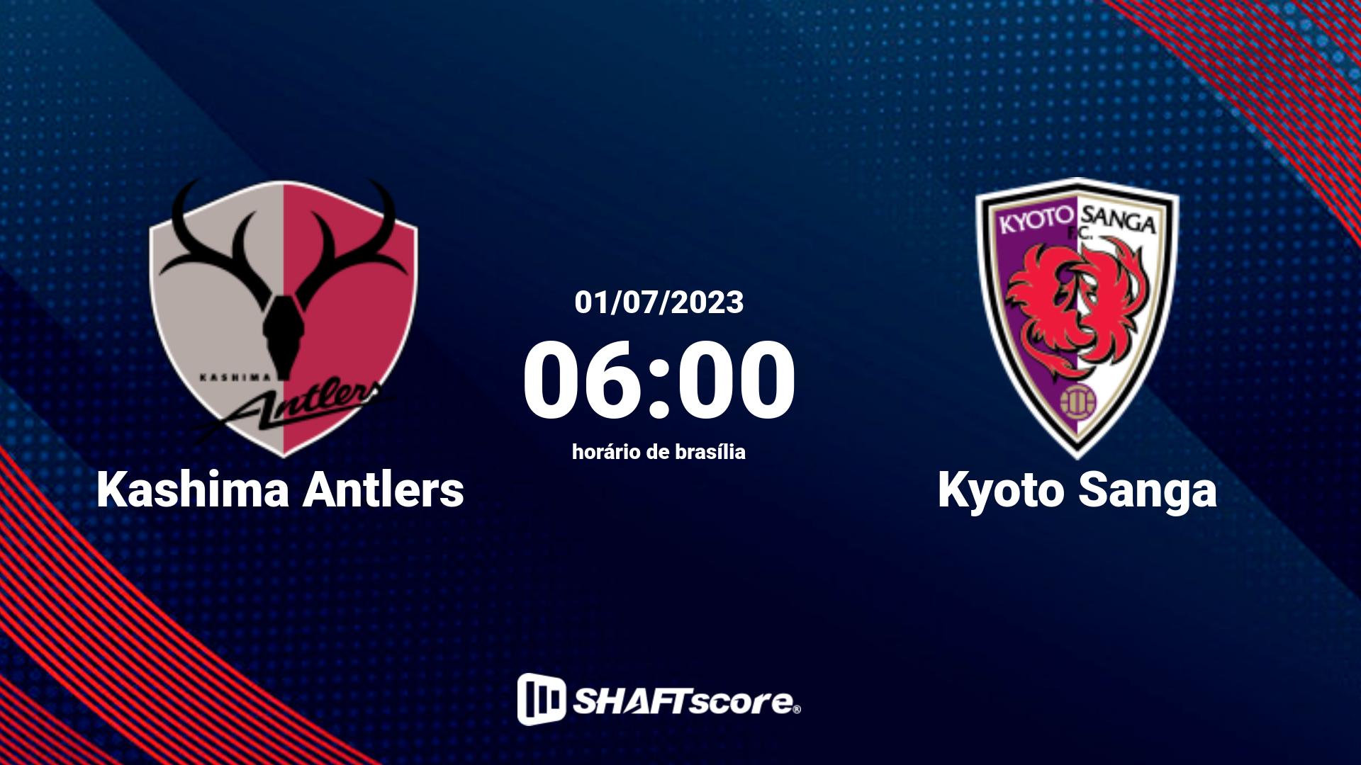 Estatísticas do jogo Kashima Antlers vs Kyoto Sanga 01.07 06:00