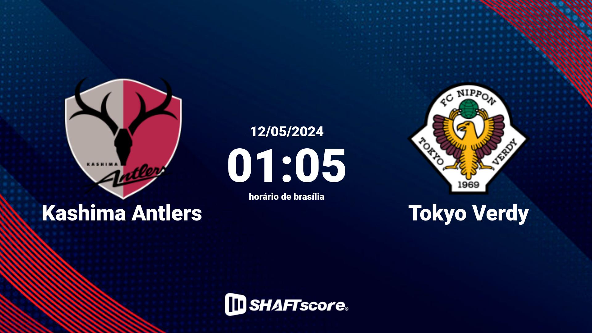 Estatísticas do jogo Kashima Antlers vs Tokyo Verdy 12.05 01:05