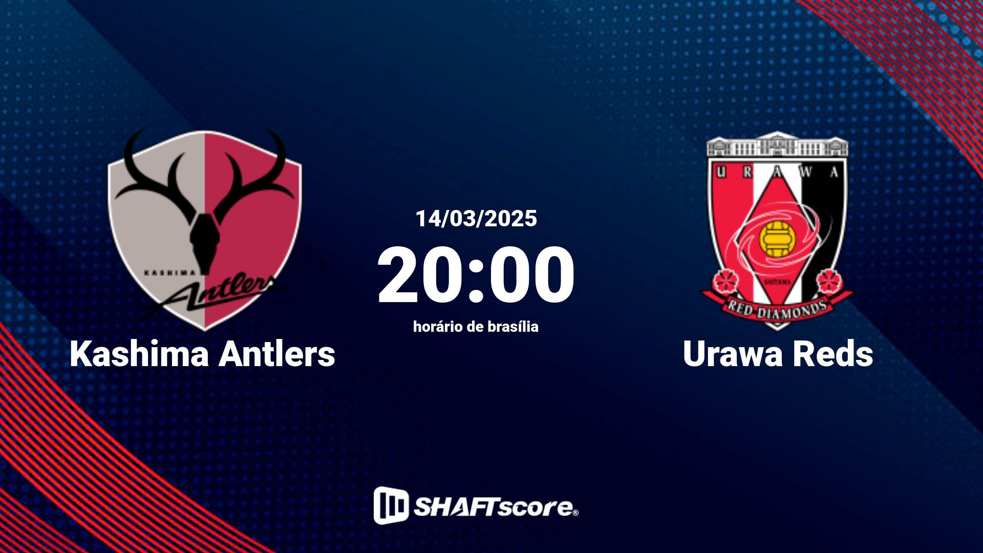 Estatísticas do jogo Kashima Antlers vs Urawa Reds 14.03 20:00