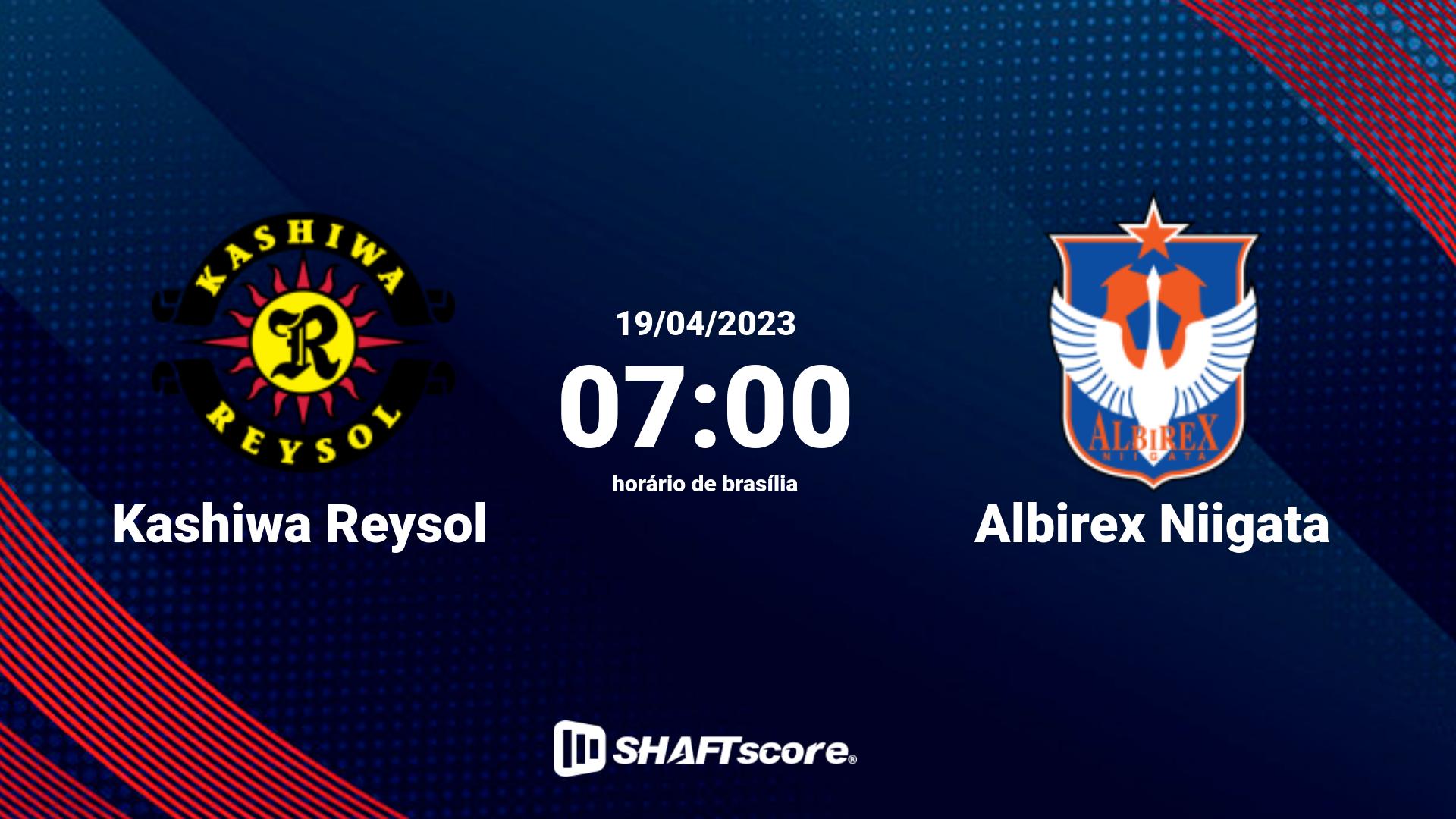 Estatísticas do jogo Kashiwa Reysol vs Albirex Niigata 19.04 07:00