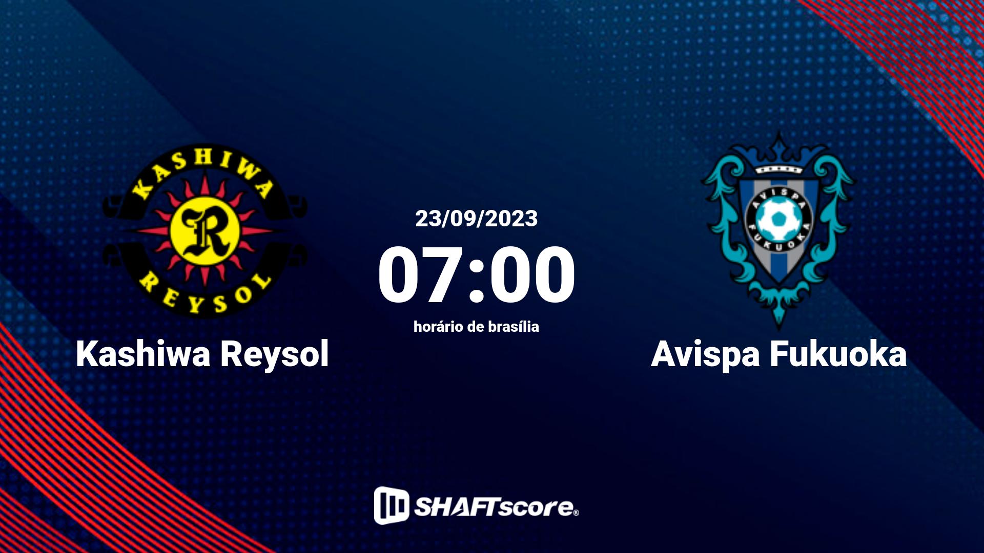 Estatísticas do jogo Kashiwa Reysol vs Avispa Fukuoka 23.09 07:00