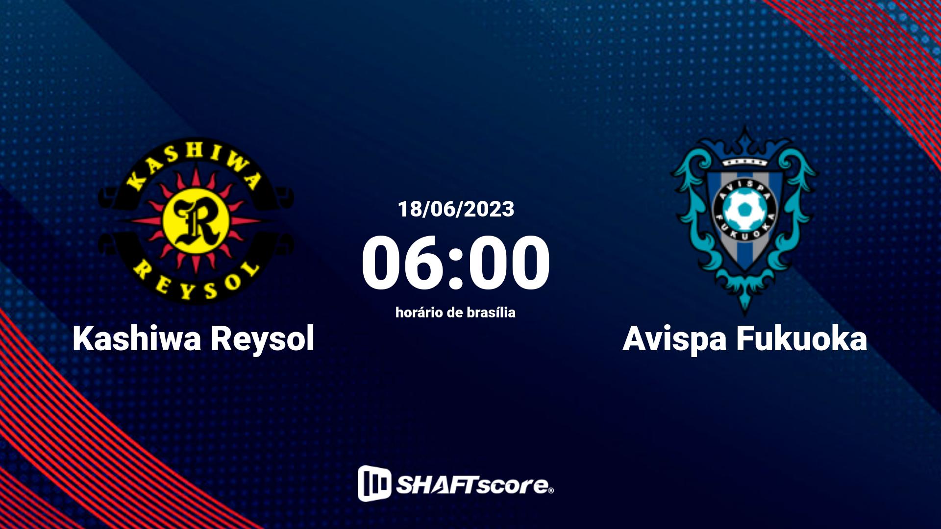 Estatísticas do jogo Kashiwa Reysol vs Avispa Fukuoka 18.06 06:00