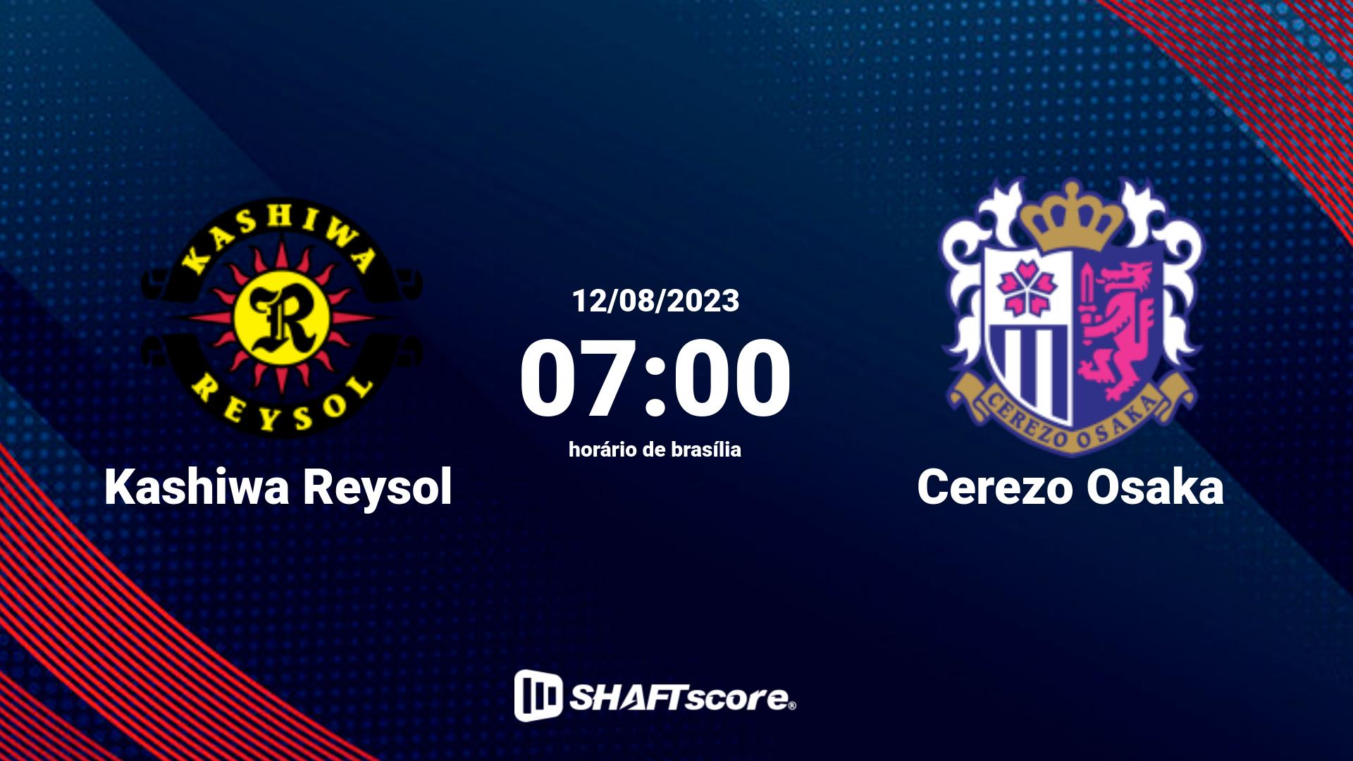 Estatísticas do jogo Kashiwa Reysol vs Cerezo Osaka 12.08 07:00