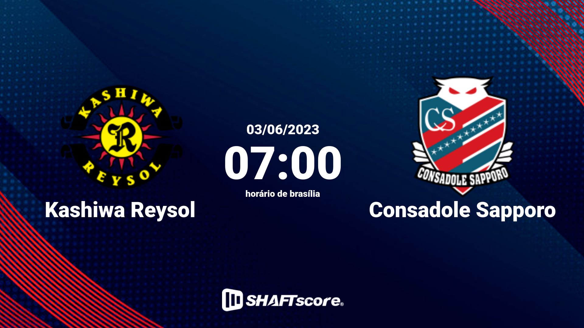 Estatísticas do jogo Kashiwa Reysol vs Consadole Sapporo 03.06 07:00