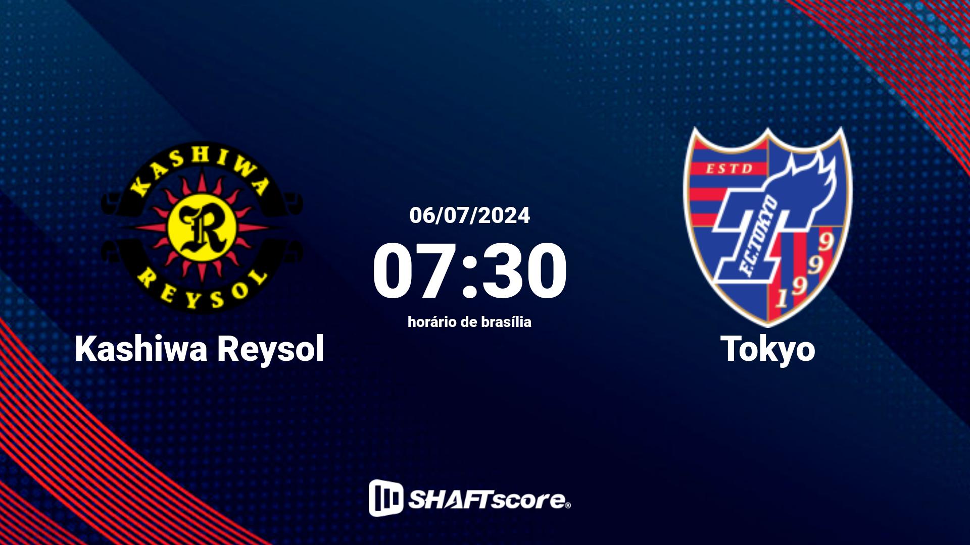 Estatísticas do jogo Kashiwa Reysol vs Tokyo 06.07 07:30