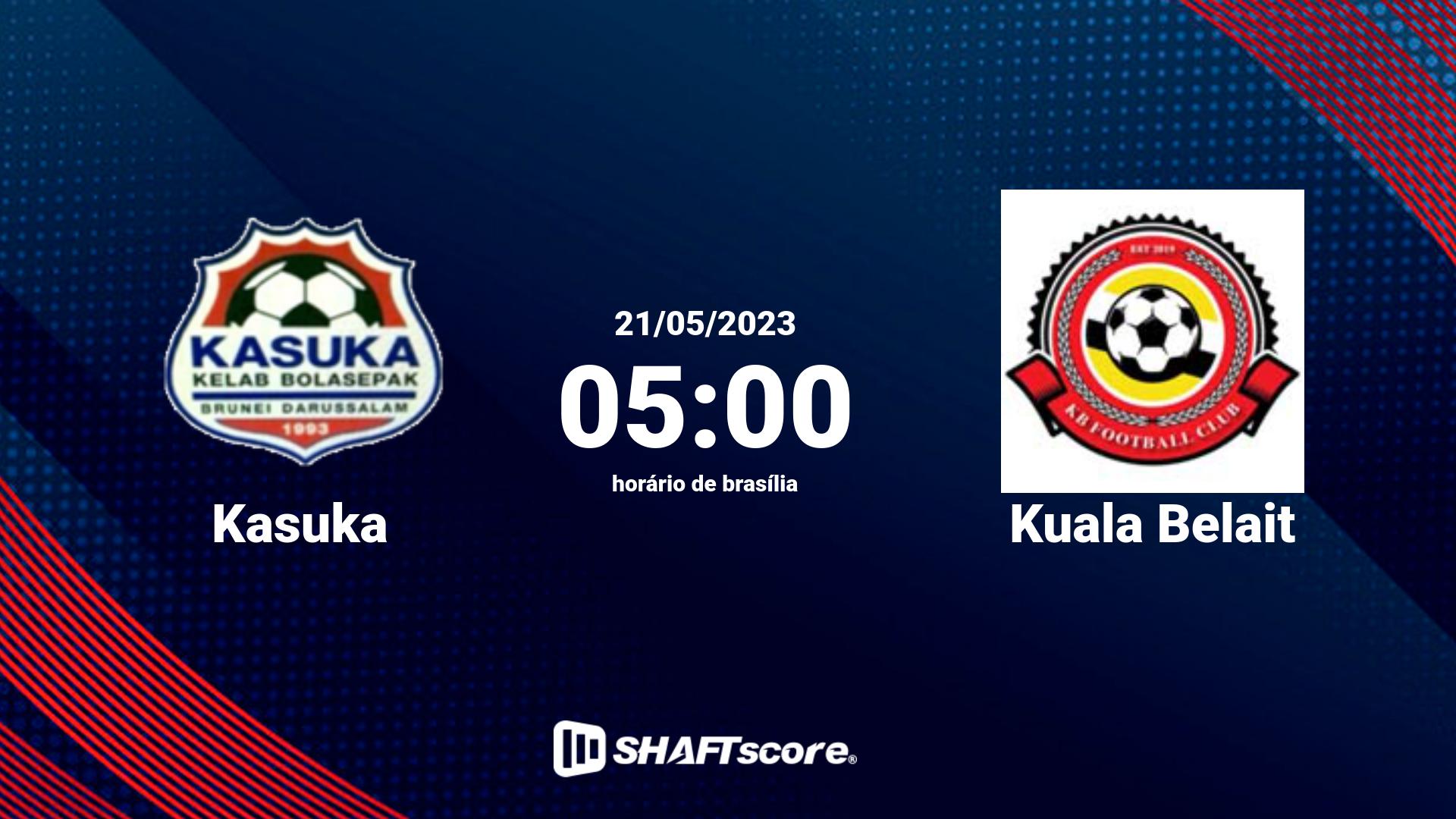 Estatísticas do jogo Kasuka vs Kuala Belait 21.05 05:00