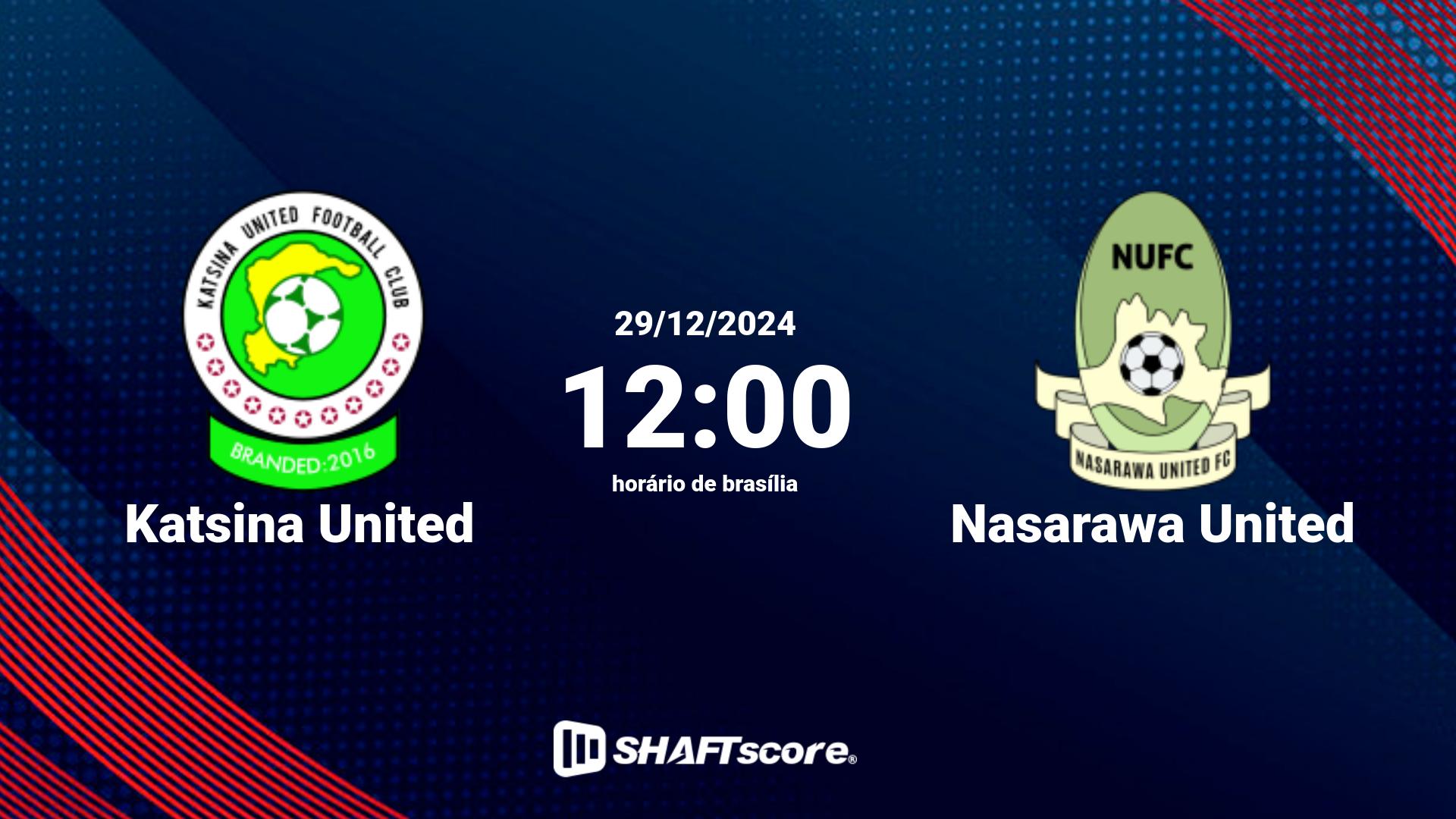 Estatísticas do jogo Katsina United vs Nasarawa United 29.12 12:00