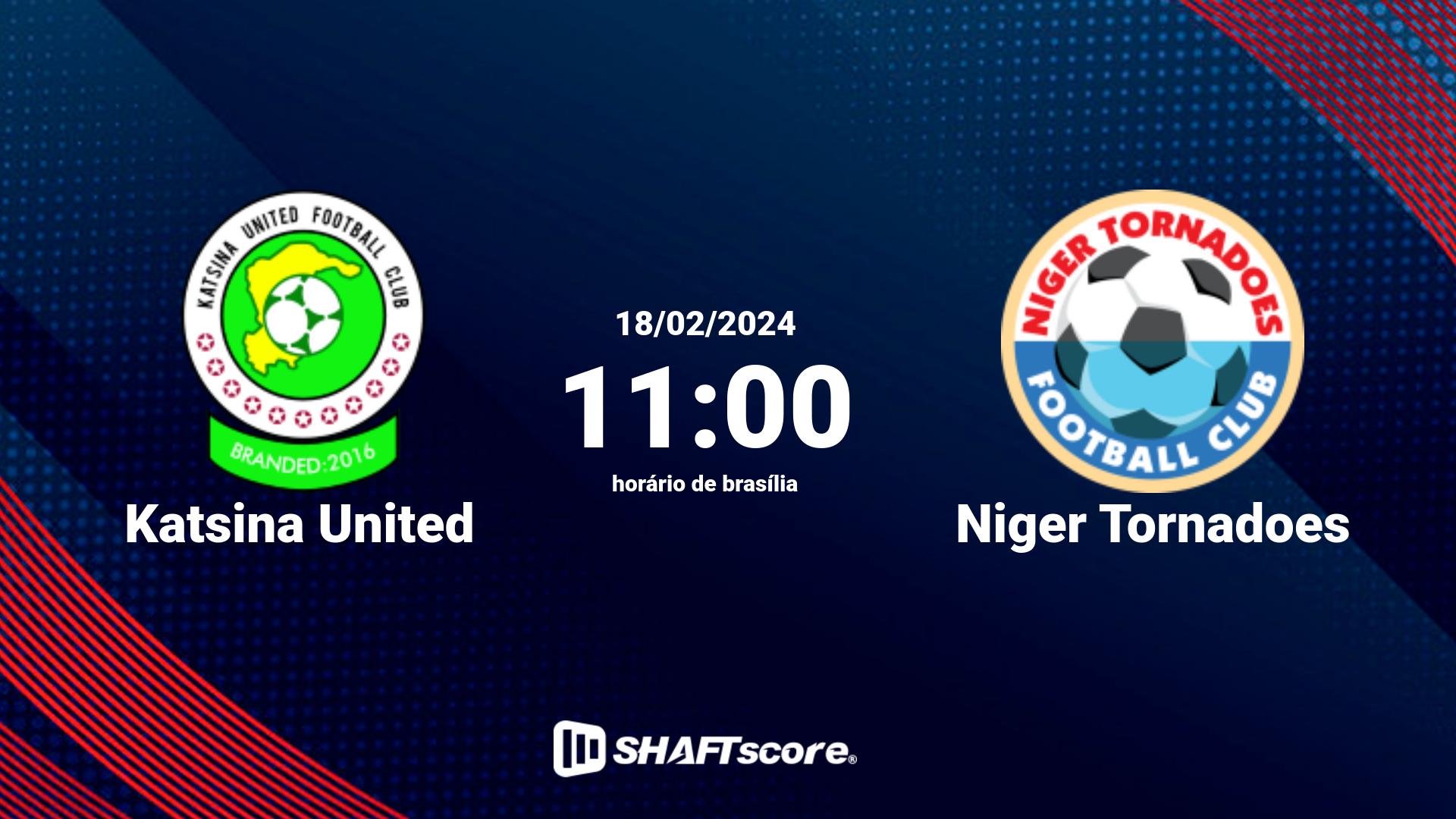 Estatísticas do jogo Katsina United vs Niger Tornadoes 18.02 11:00