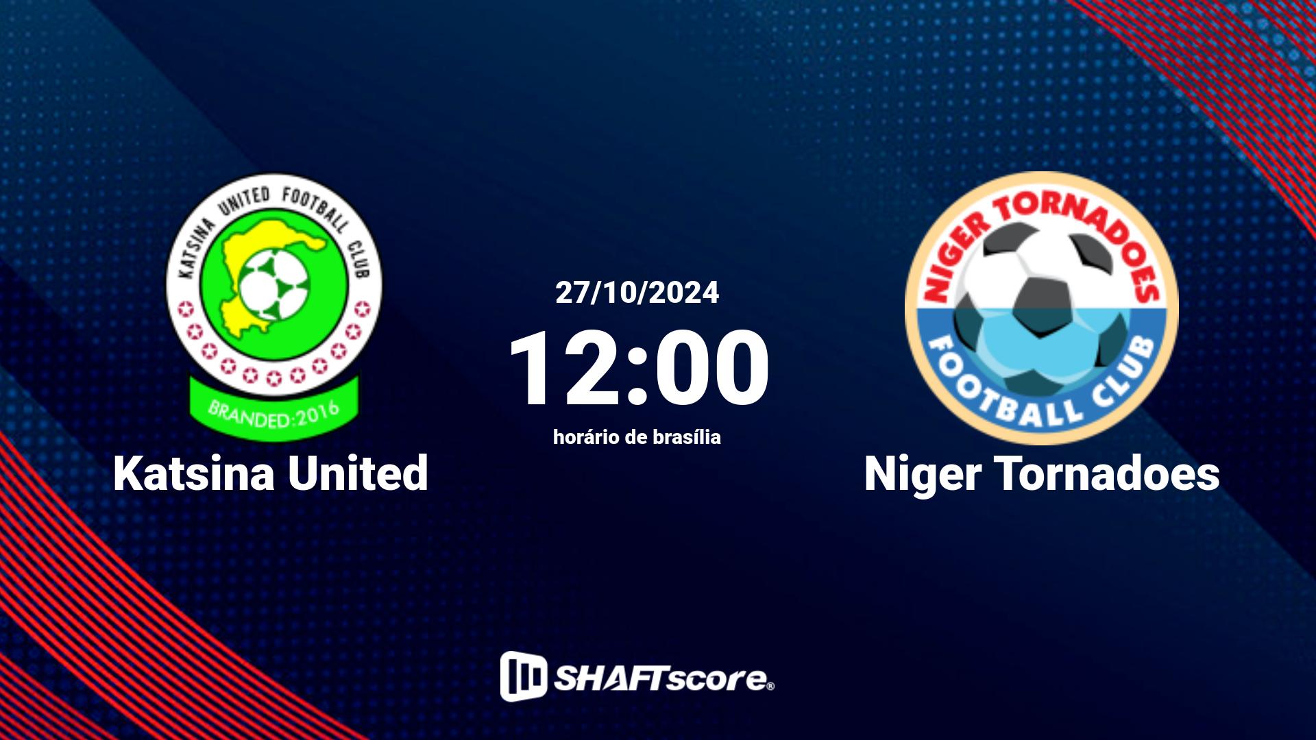 Estatísticas do jogo Katsina United vs Niger Tornadoes 27.10 12:00